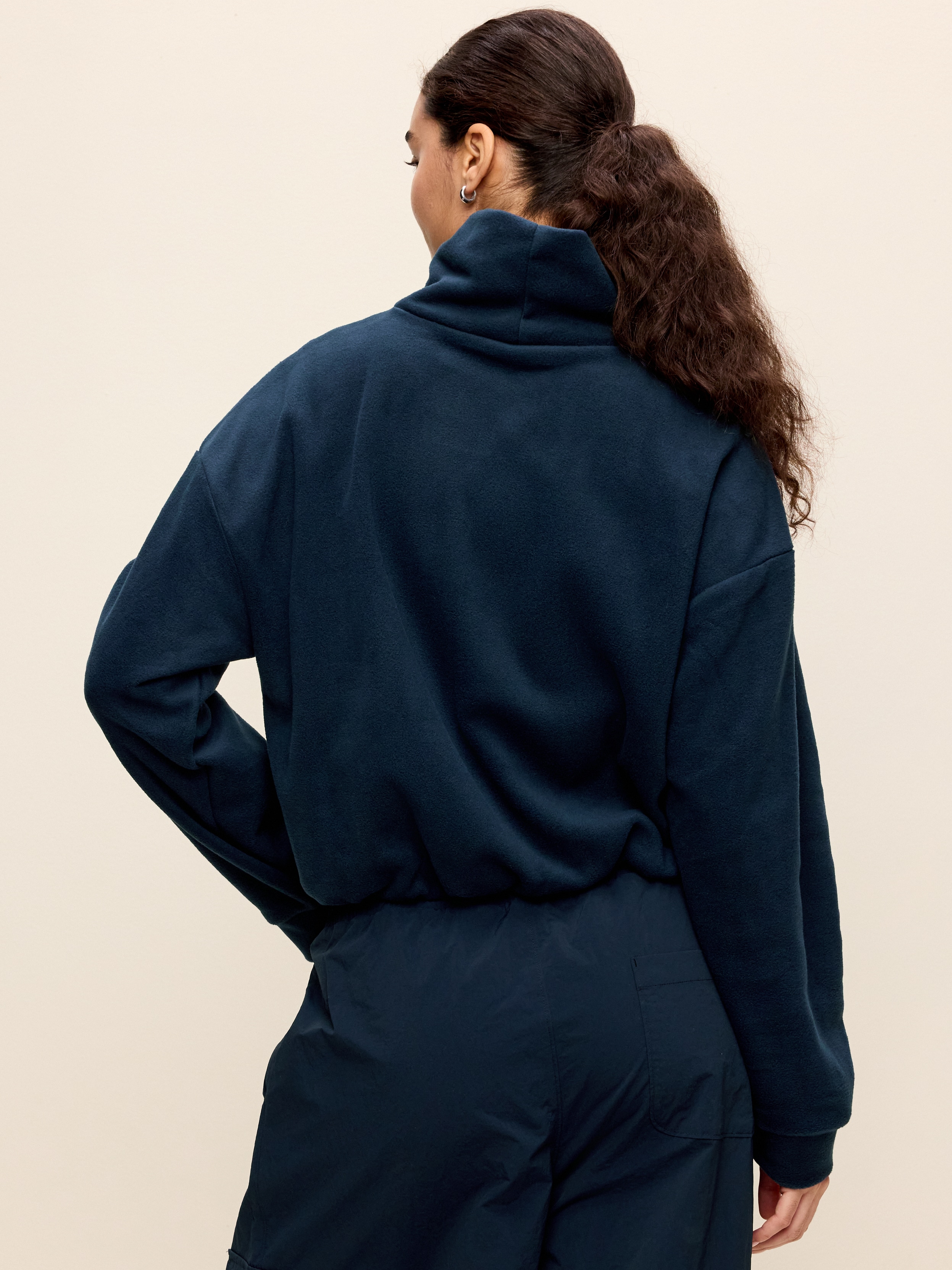 Performance Fleece Funnel Neck Pullover - In the Navy - 6