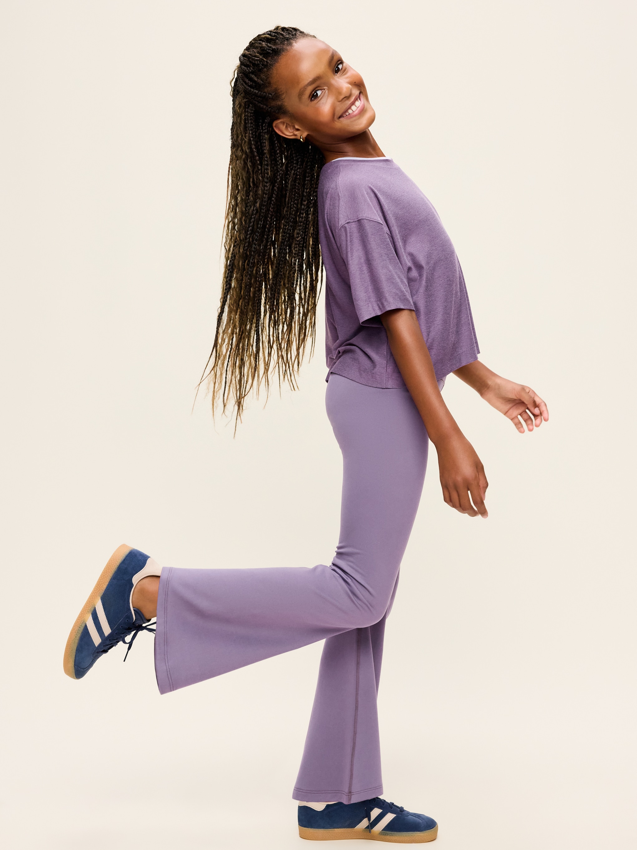 High-Waisted StudioSmooth Flared Leggings for Girls - Story Dust - 4