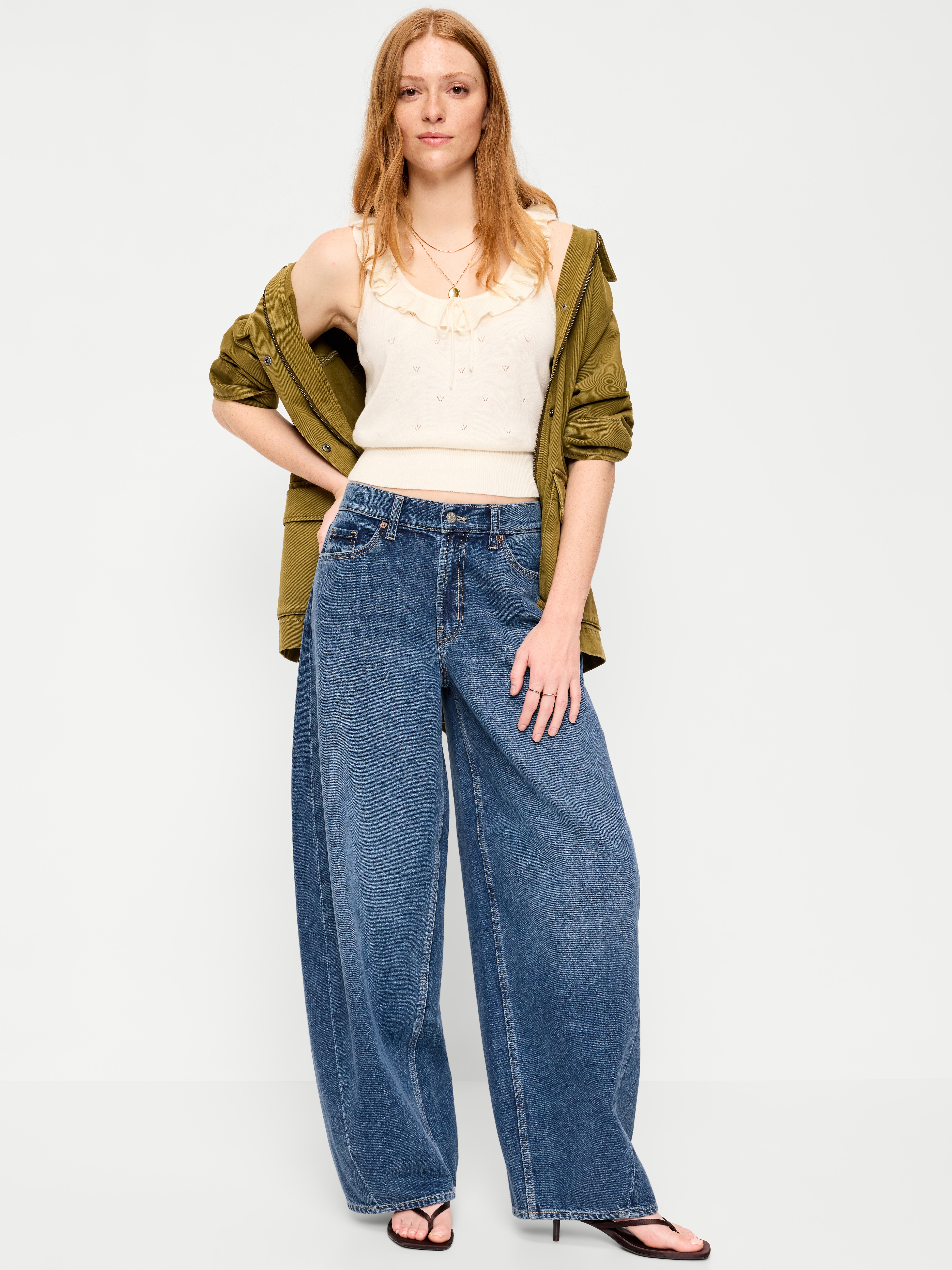 Mid-Rise Arc Barrel Jeans - Bella - 1