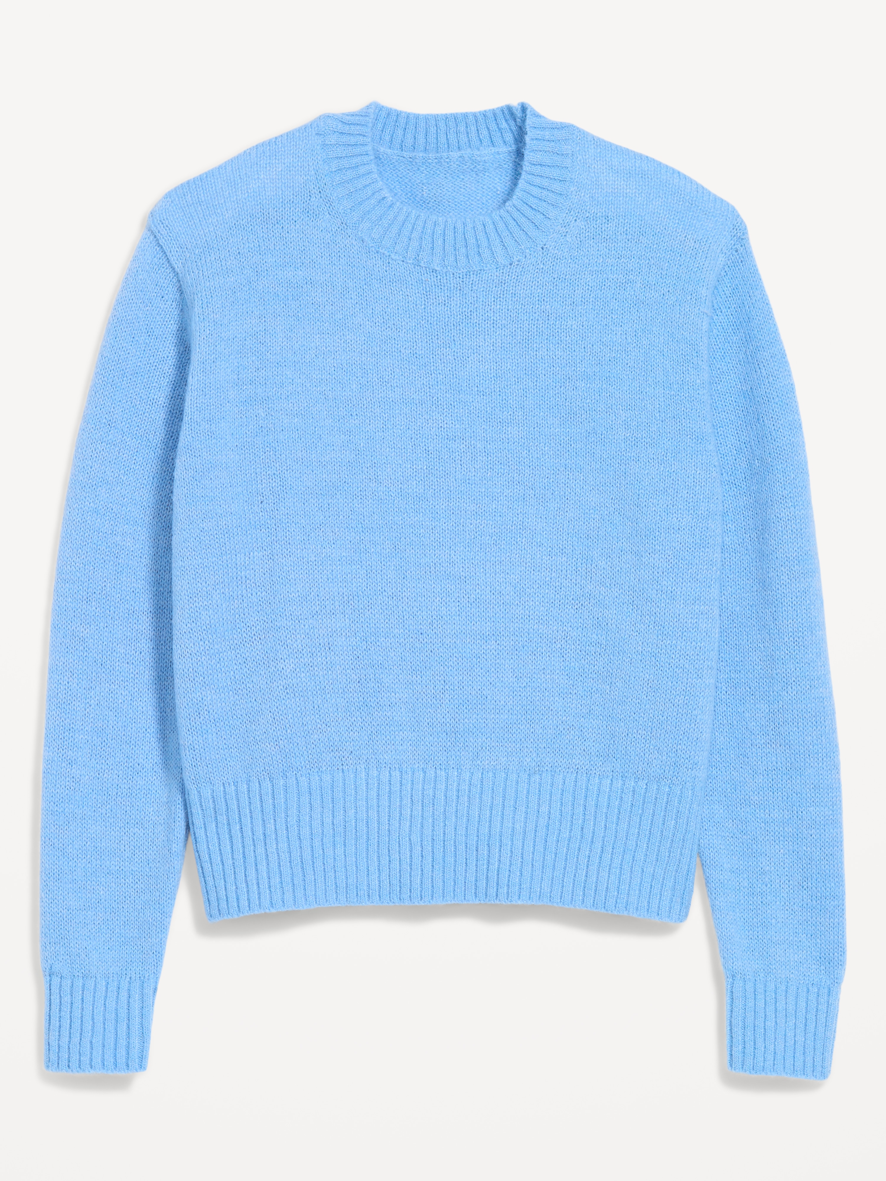 Shrunken Cozy Wool-Blend Crew-Neck Sweater - Lighthouse - 4