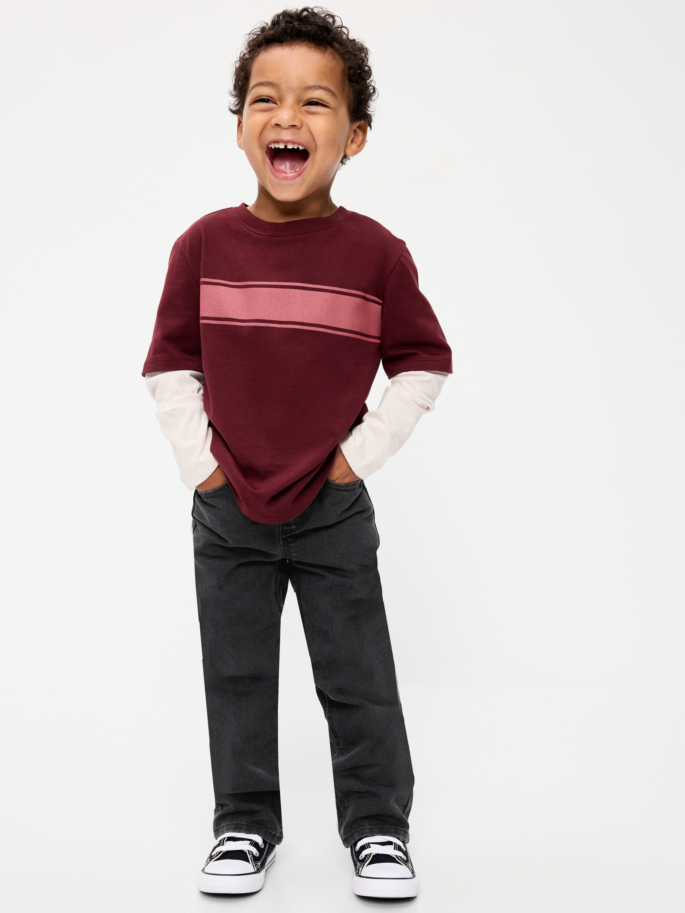 Wow Straight Pull-On Jeans for Toddler Boys - Night - 1