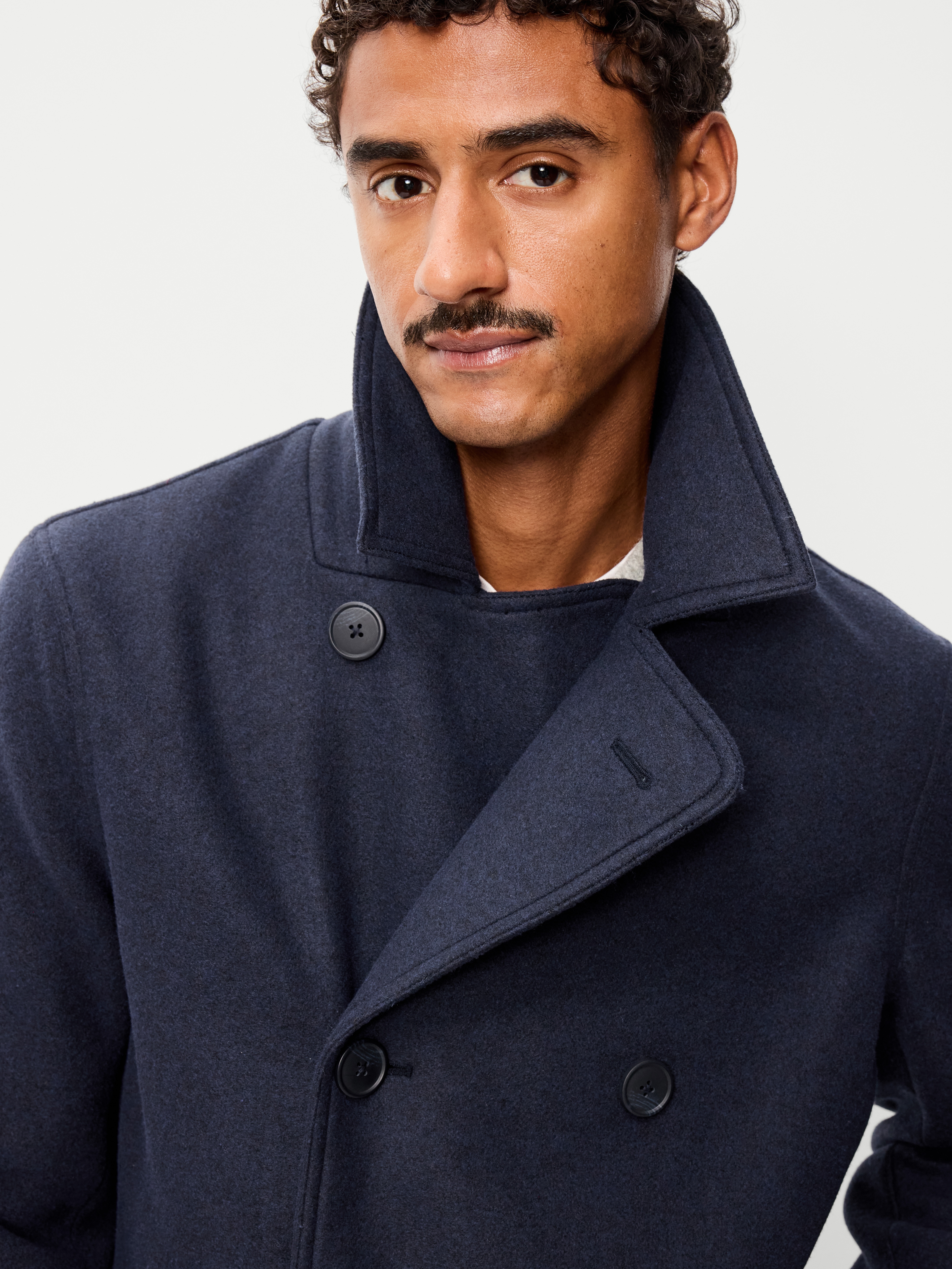 Double-Breasted Classic Peacoat - In the Navy - 4