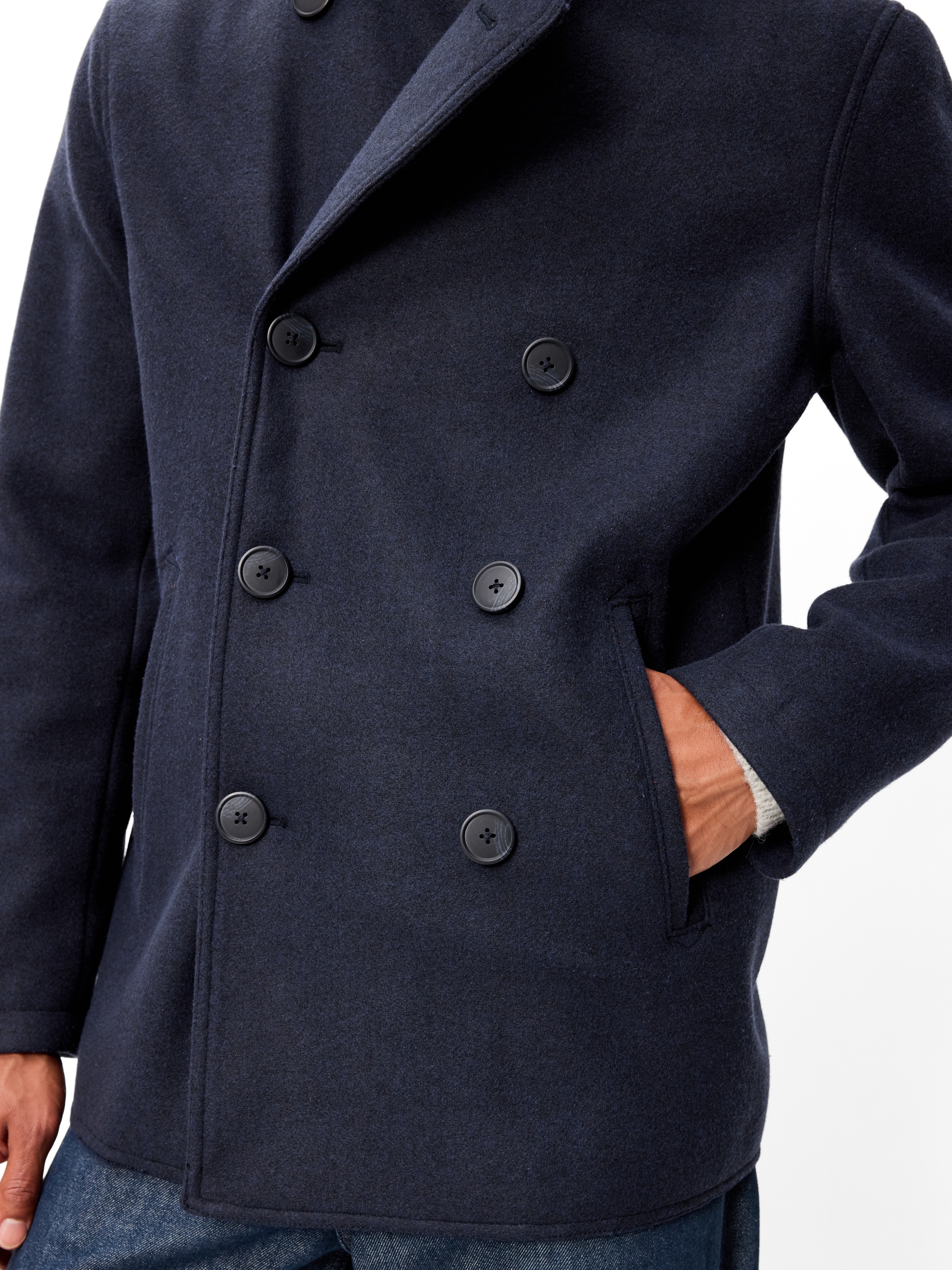 Double-Breasted Classic Peacoat - In the Navy - 6