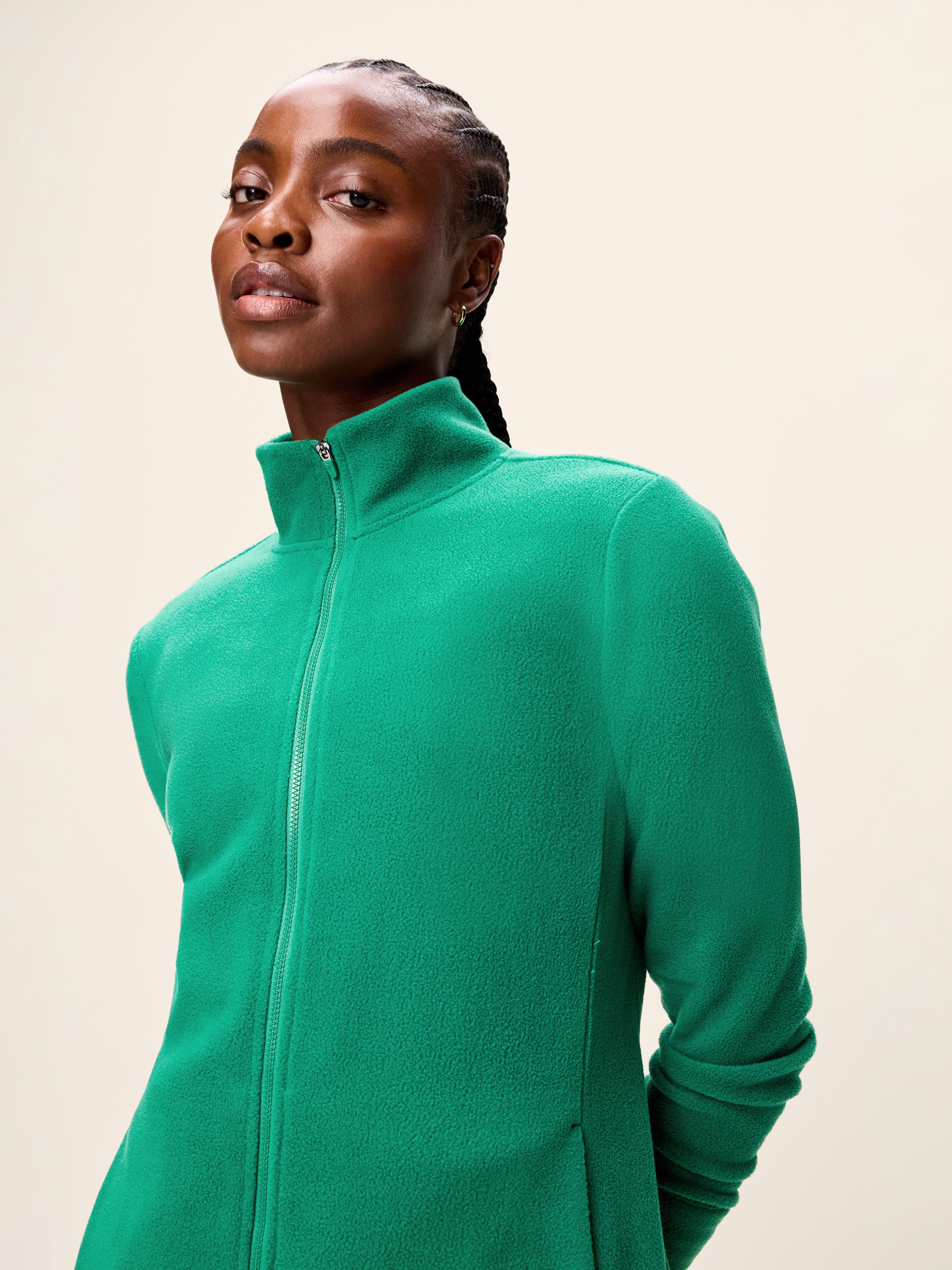 Fitted Performance Fleece Full-Zip Jacket - Java Fern - 1