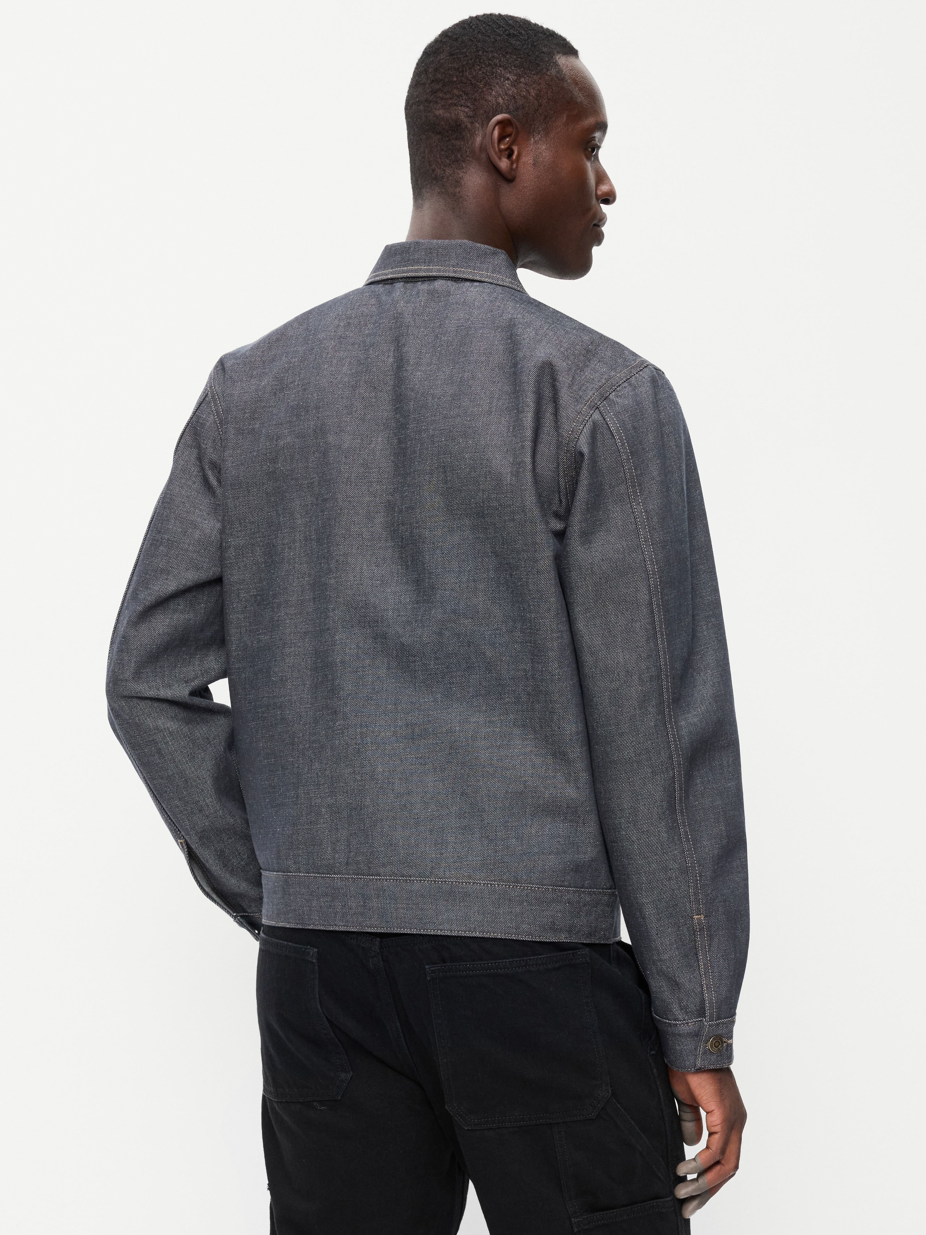 Raw Denim Utility Jacket - Black Rinse - 2