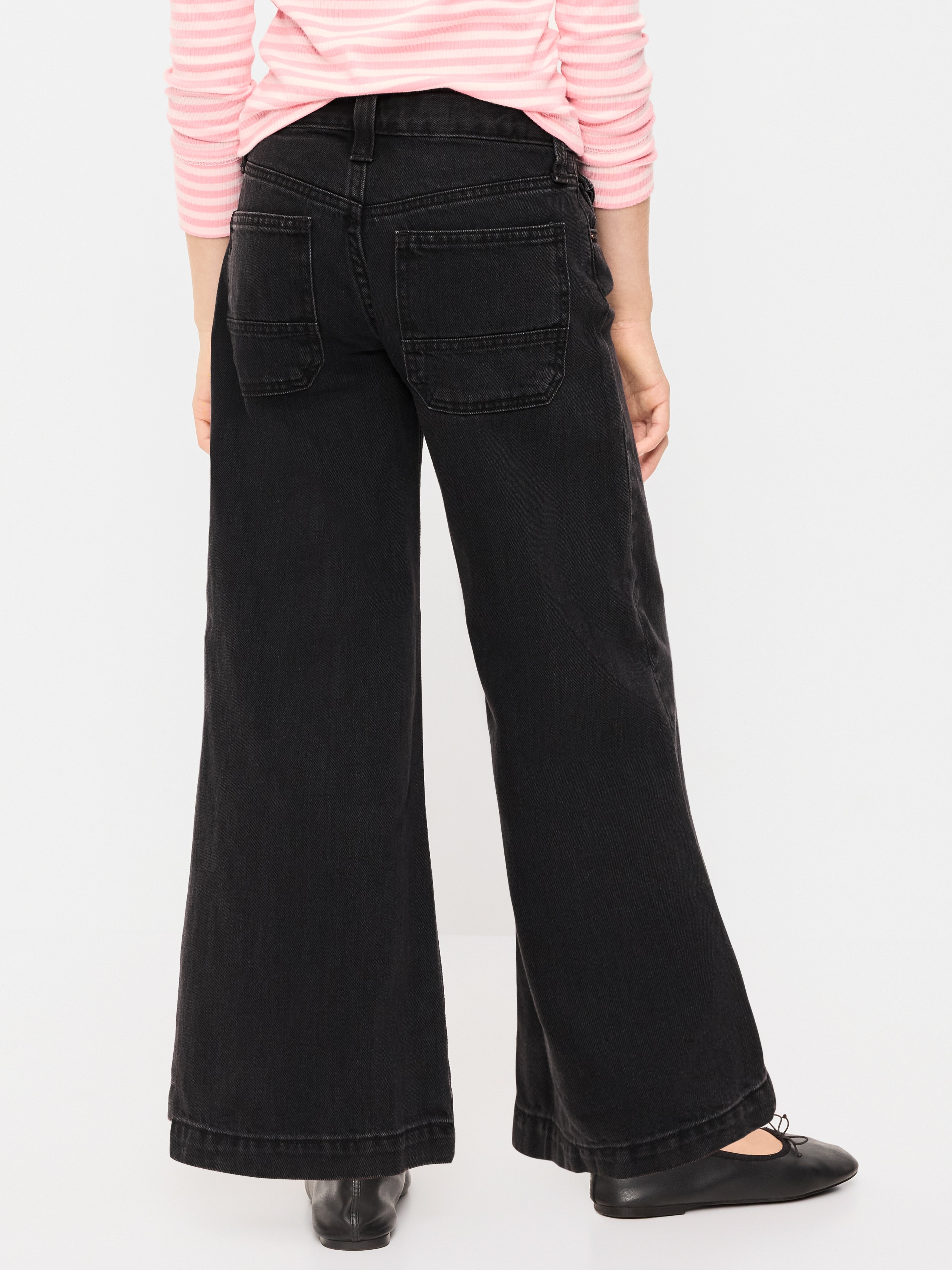 Low-Rise Super Baggy Wide-Leg Jeans for Girls - Midnight - 2