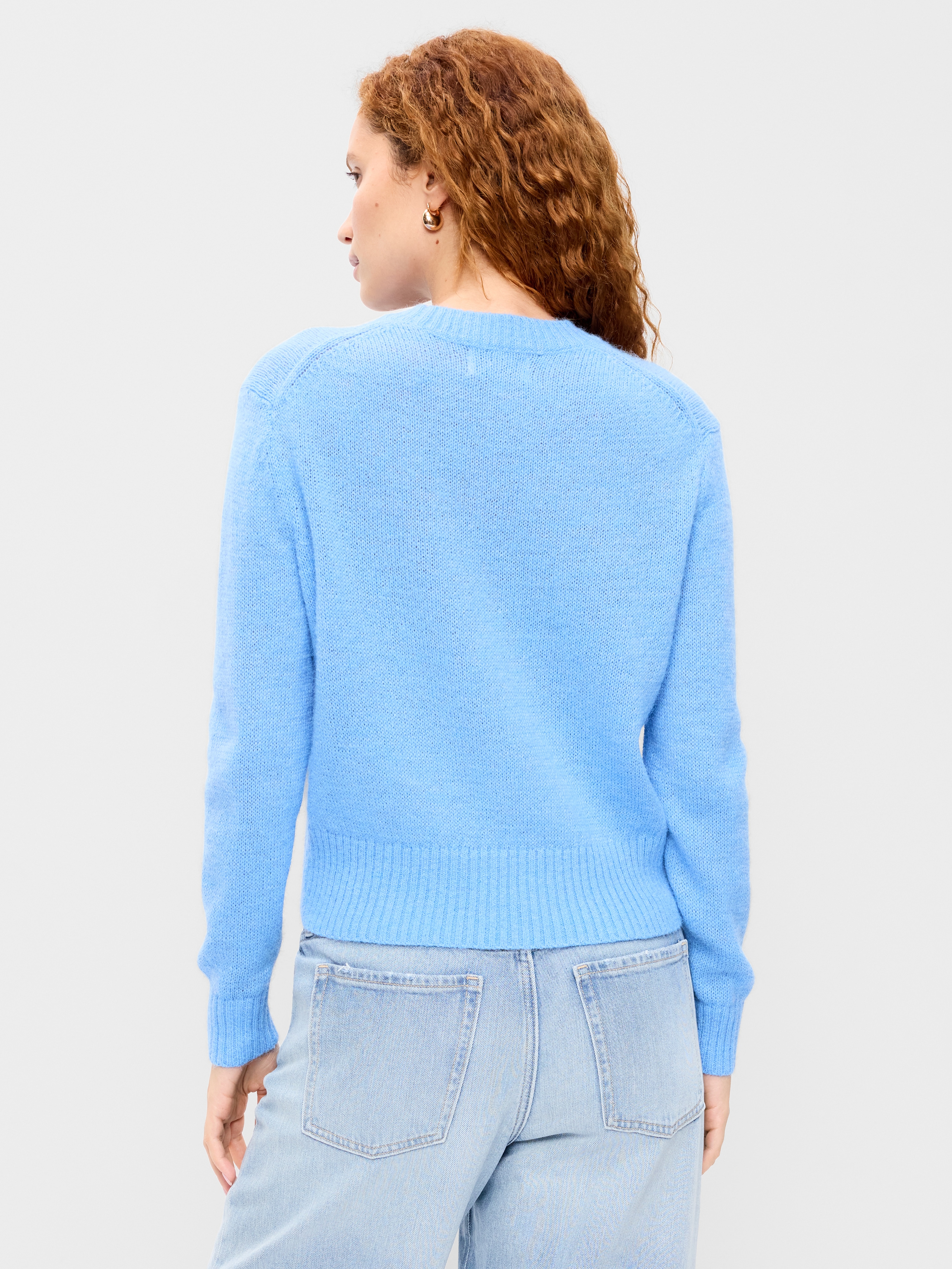 Shrunken Cozy Wool-Blend Crew-Neck Sweater - Lighthouse - 2