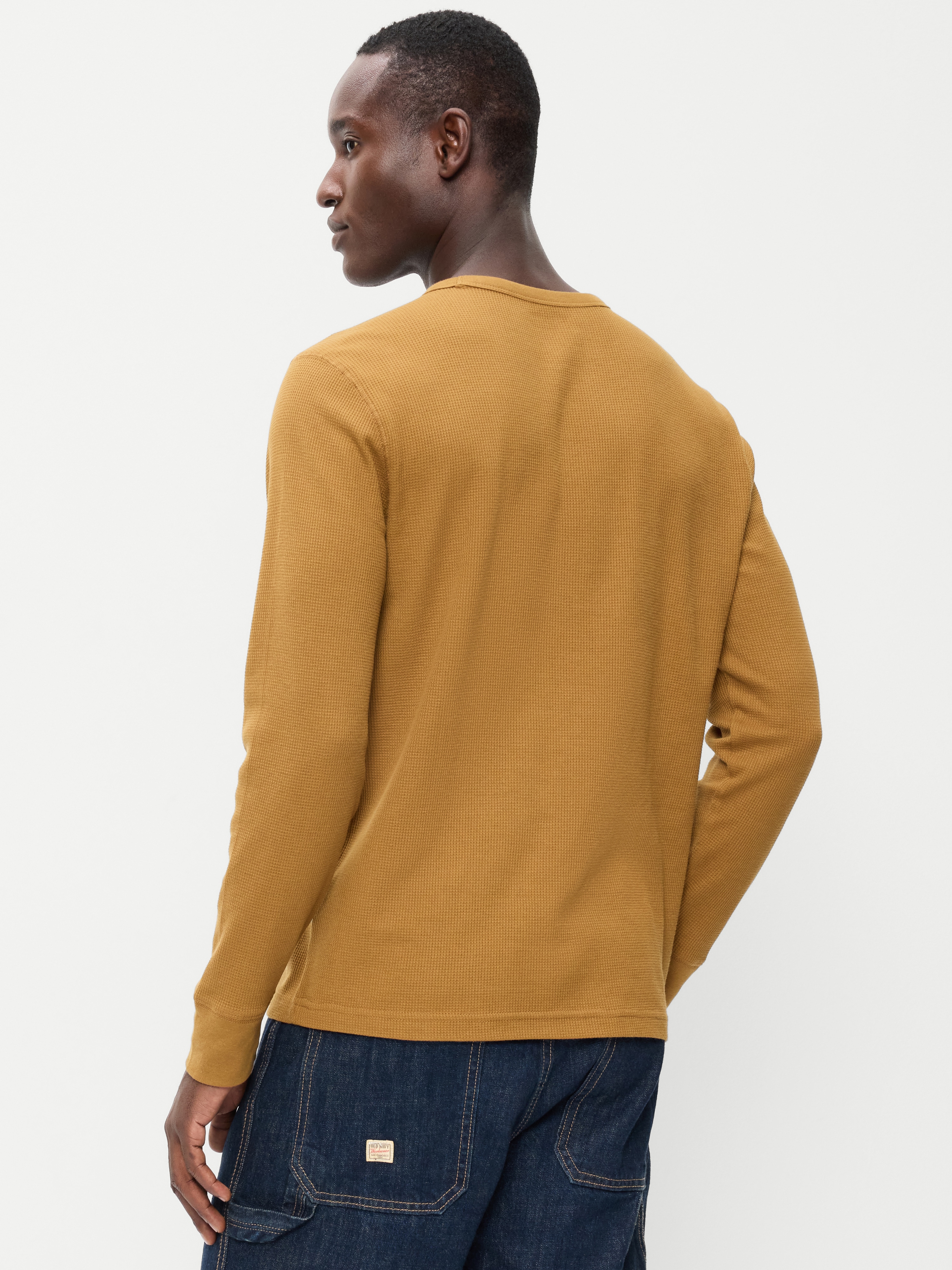Crew-Neck Waffle T-Shirt - Bourbon - 2