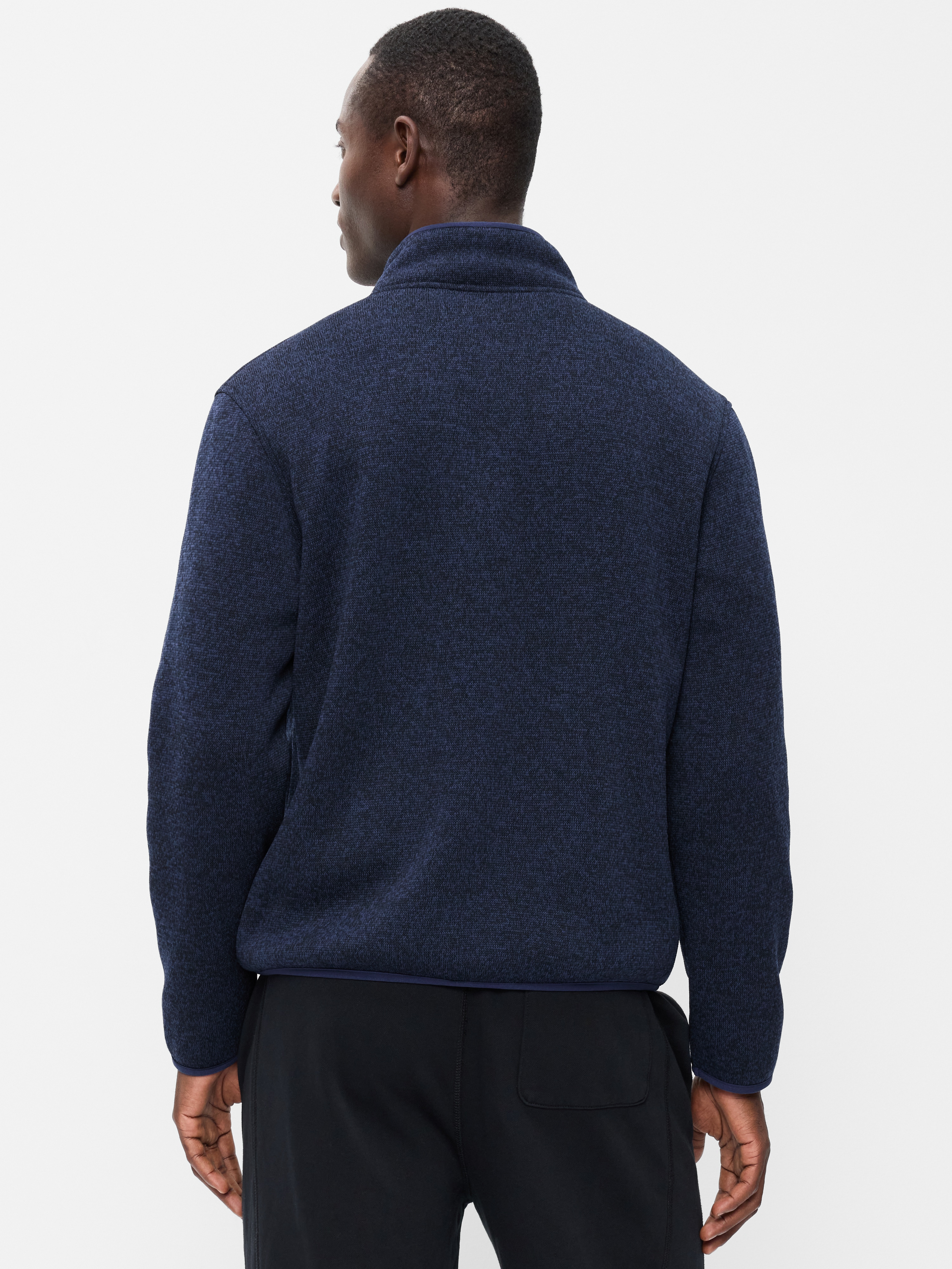 Sweater Fleece Sherpa-Lined Full-Zip Jacket - Dusk Navy - 2