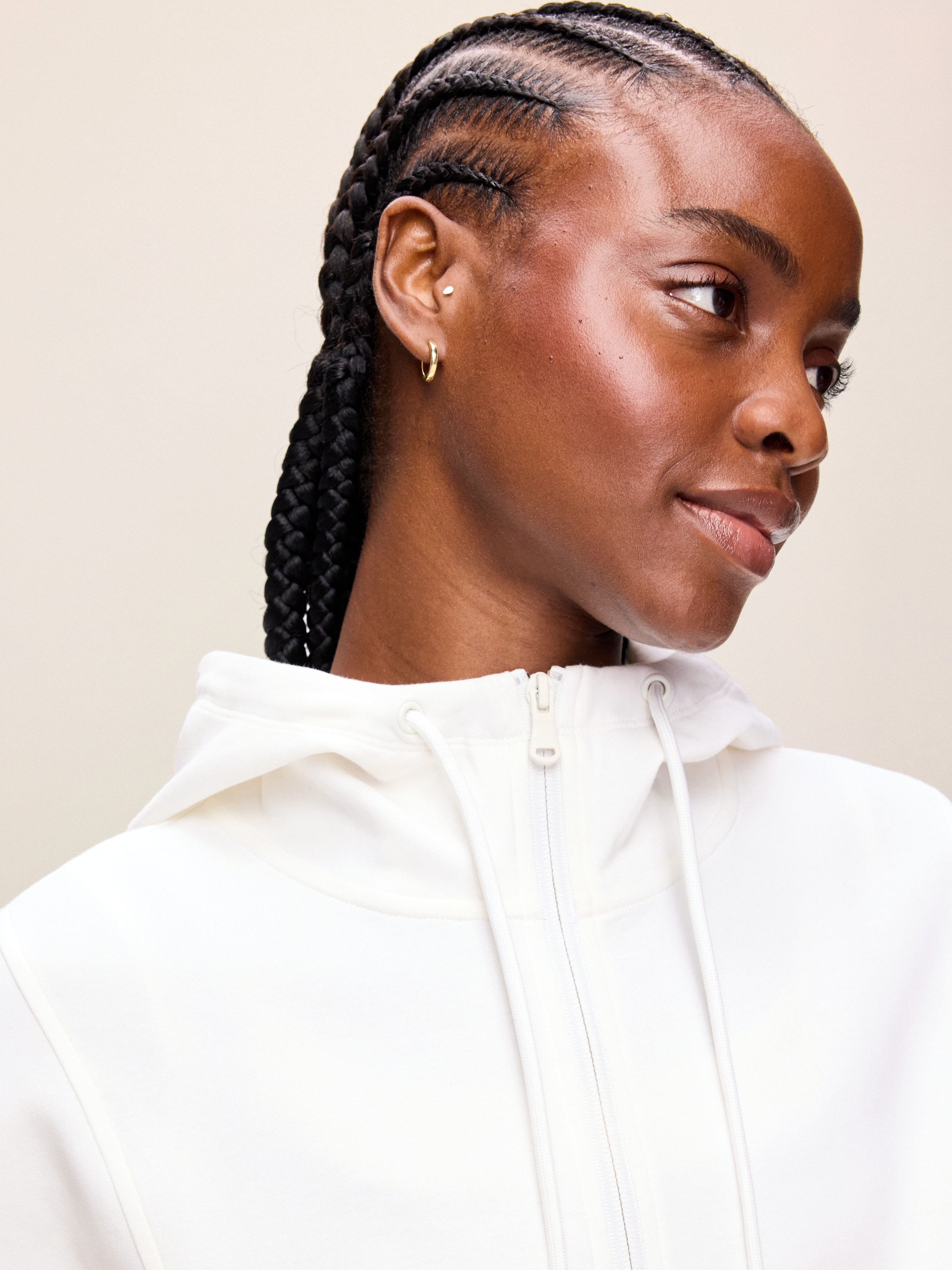 Dynamic Fleece Half-Zip Hoodie Sweatshirt - Magnolia - 4