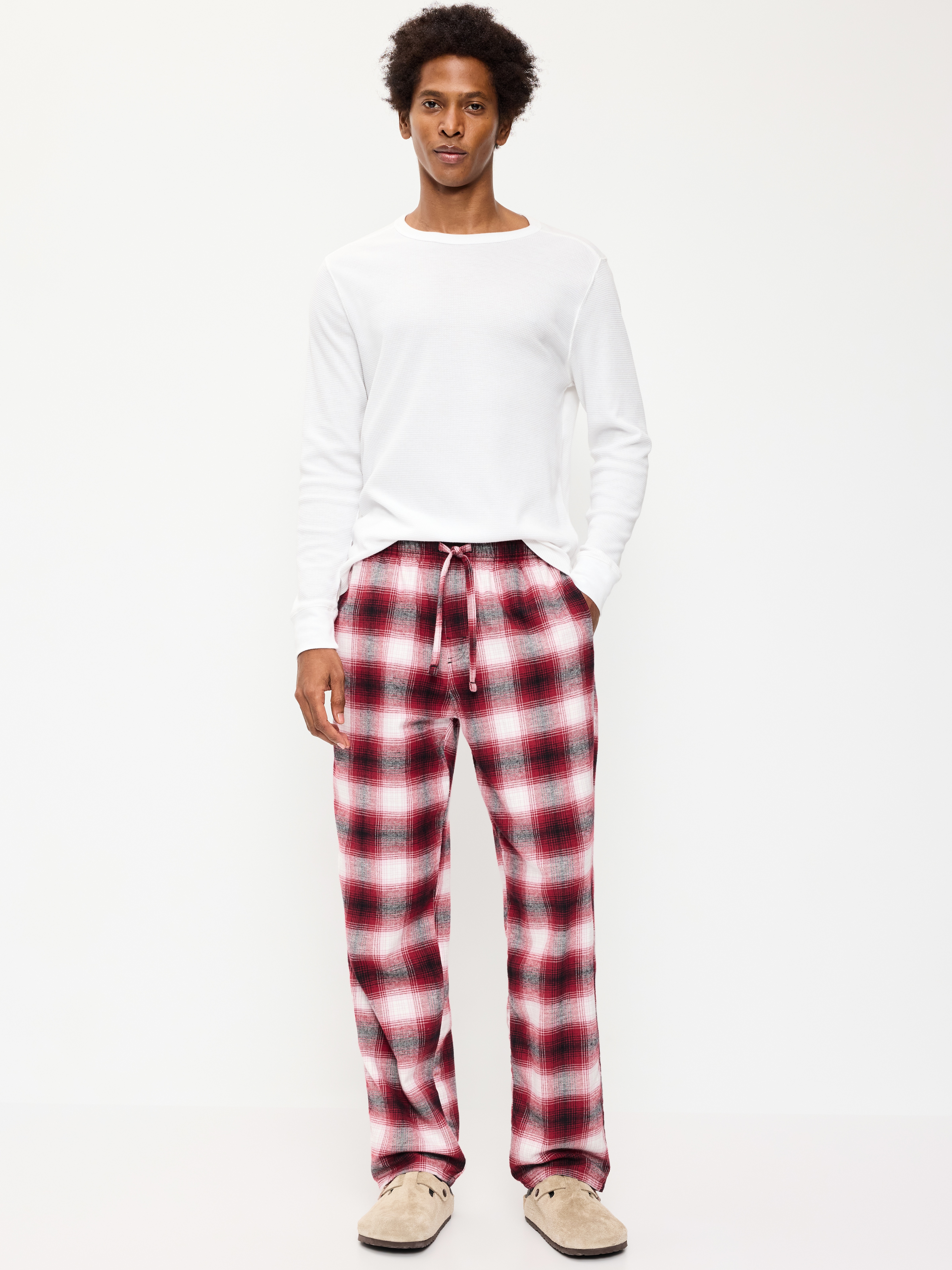 Flannel Pajama Pants - Red Plaid - 2