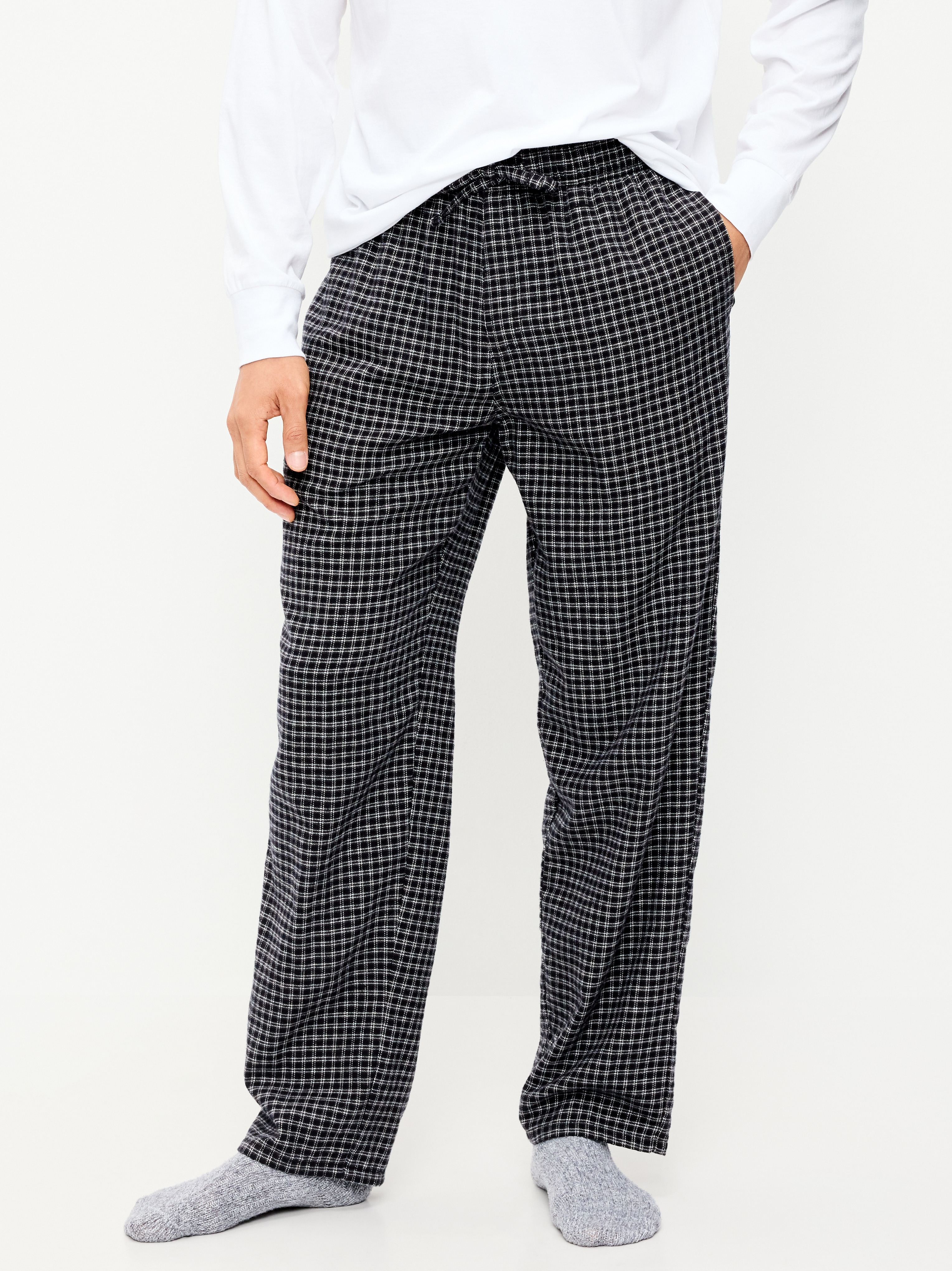 Flannel Pajama Pants - Gray Tweed - 1