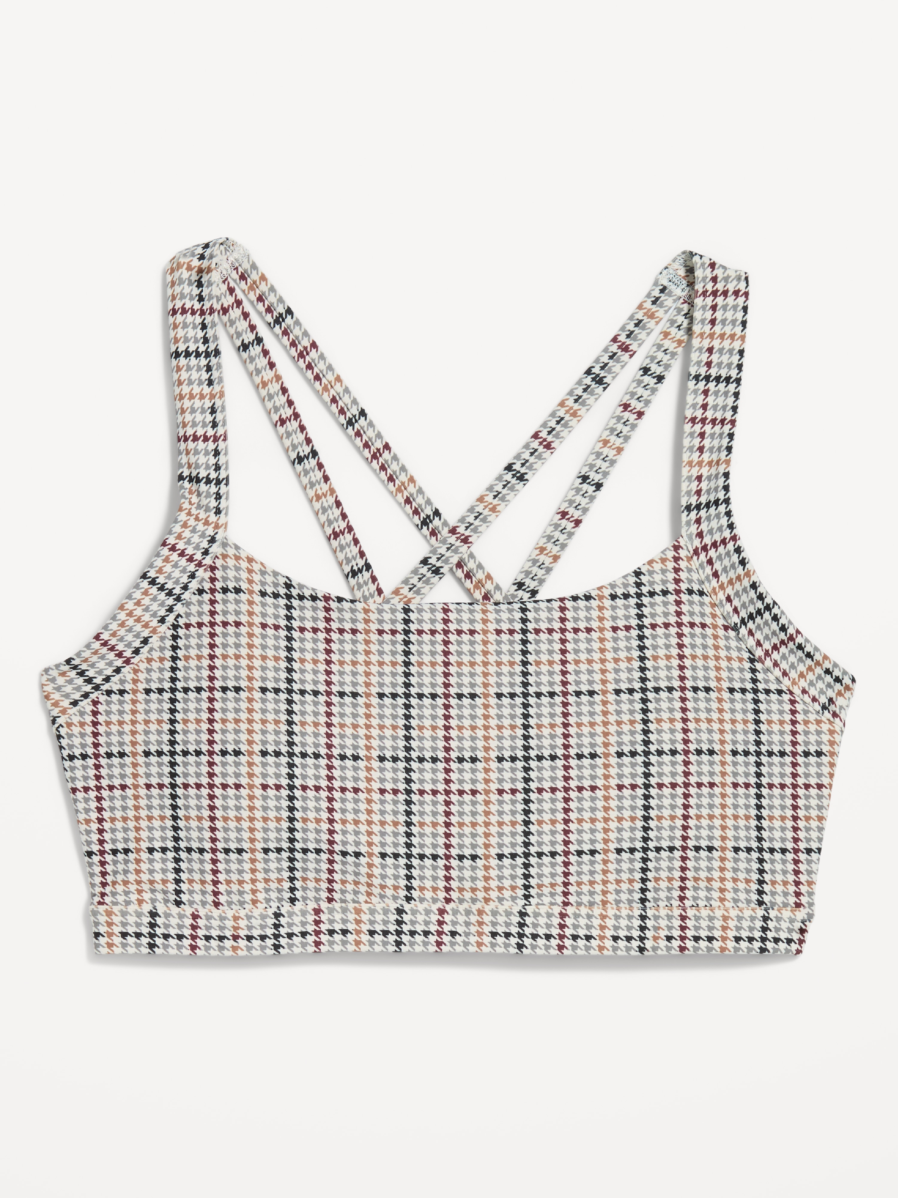 Medium Support PowerSoft Sports Bra - Houndstooth - 1