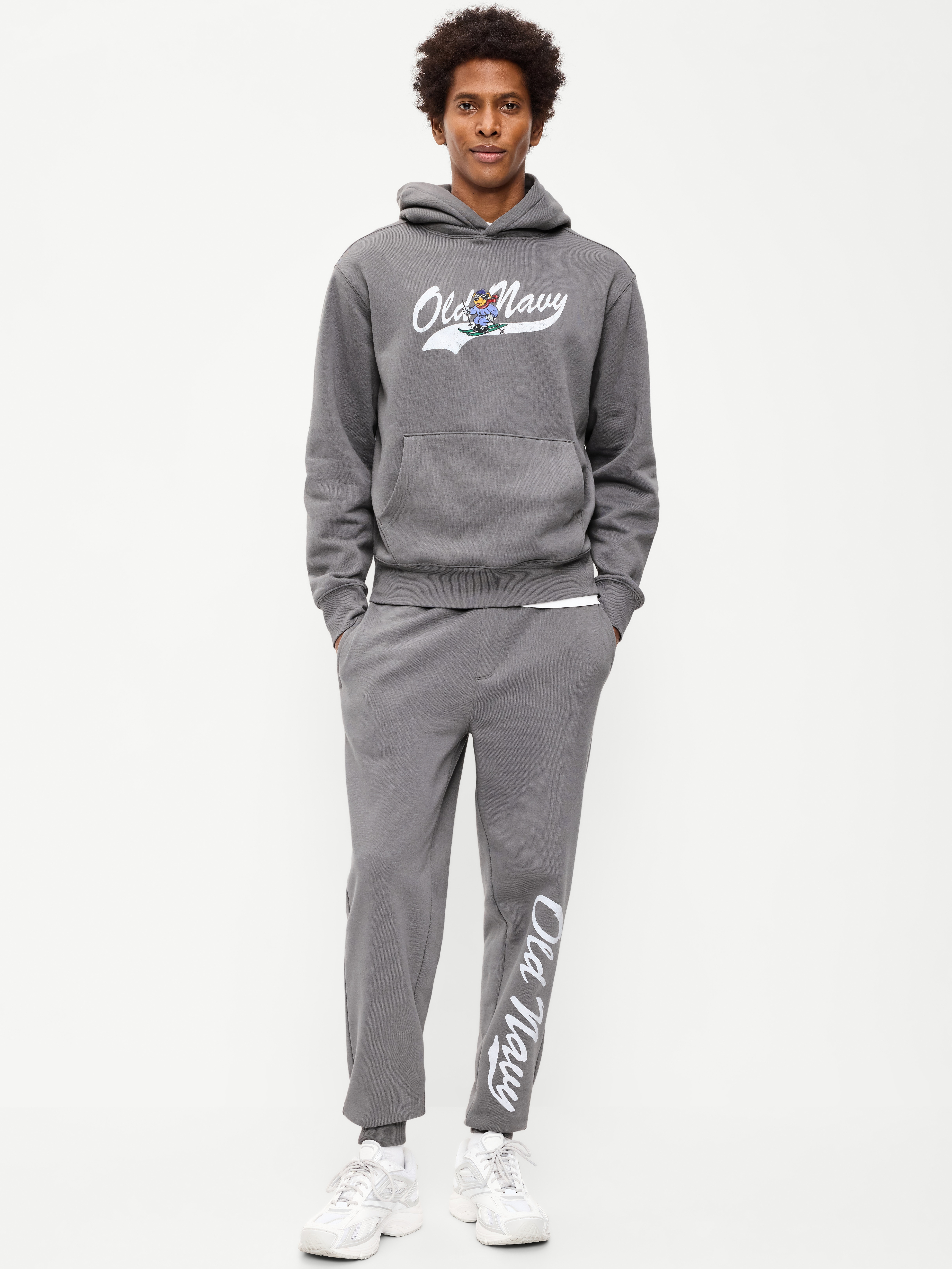 Logo Tapered Jogger Sweatpants - Gray Stone - 1