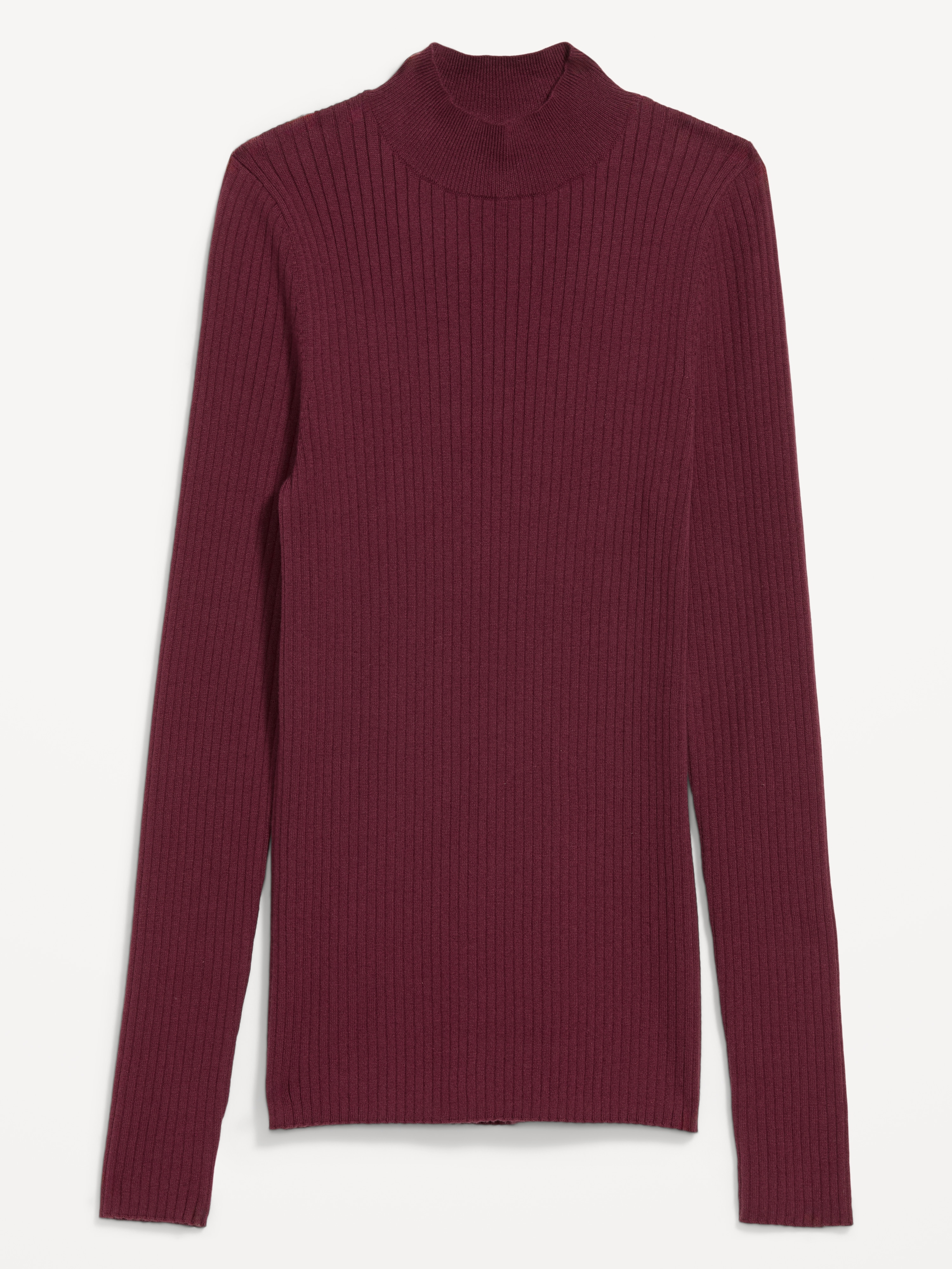 SoSoft Lite Ribbed Mock-Neck Sweater - Red Lacquer - 1