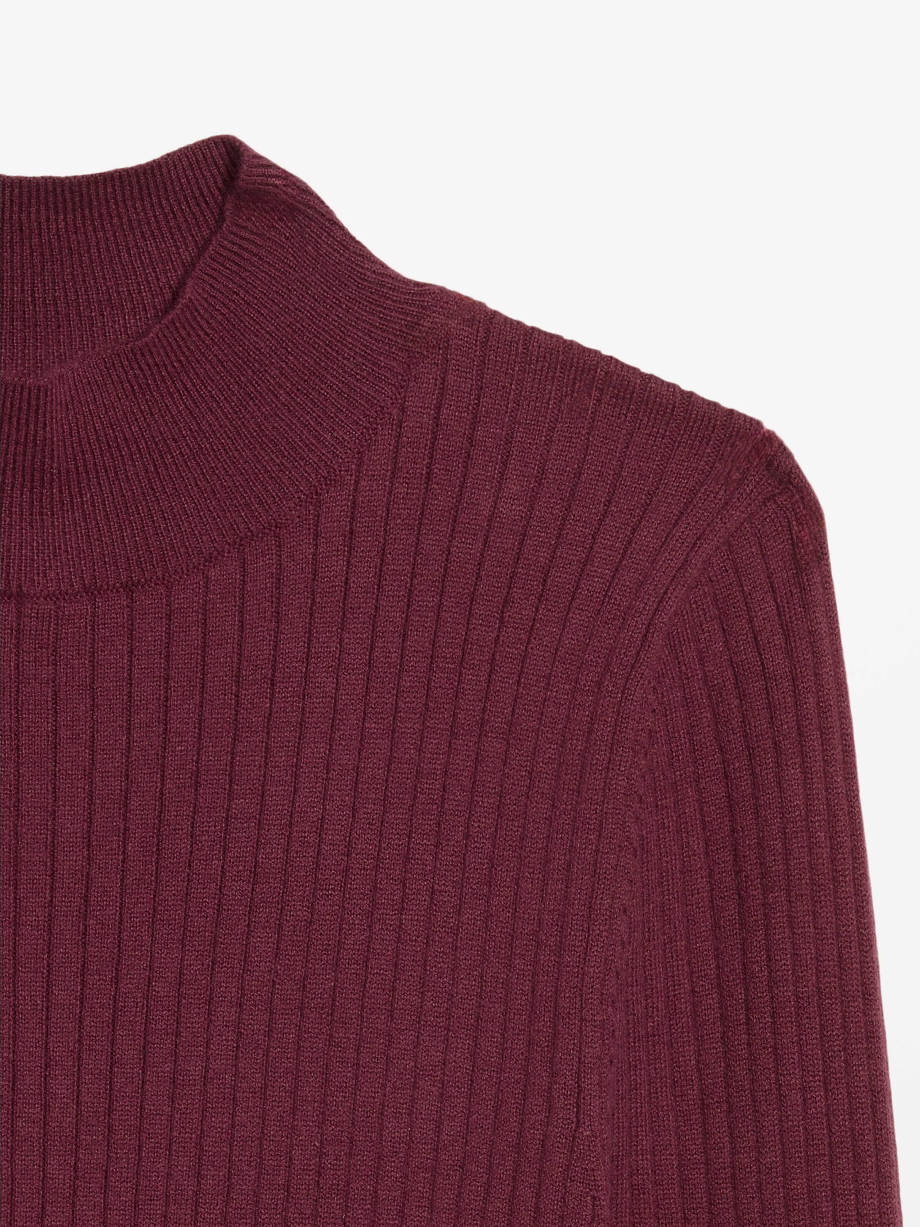 SoSoft Lite Ribbed Mock-Neck Sweater - Red Lacquer - 3