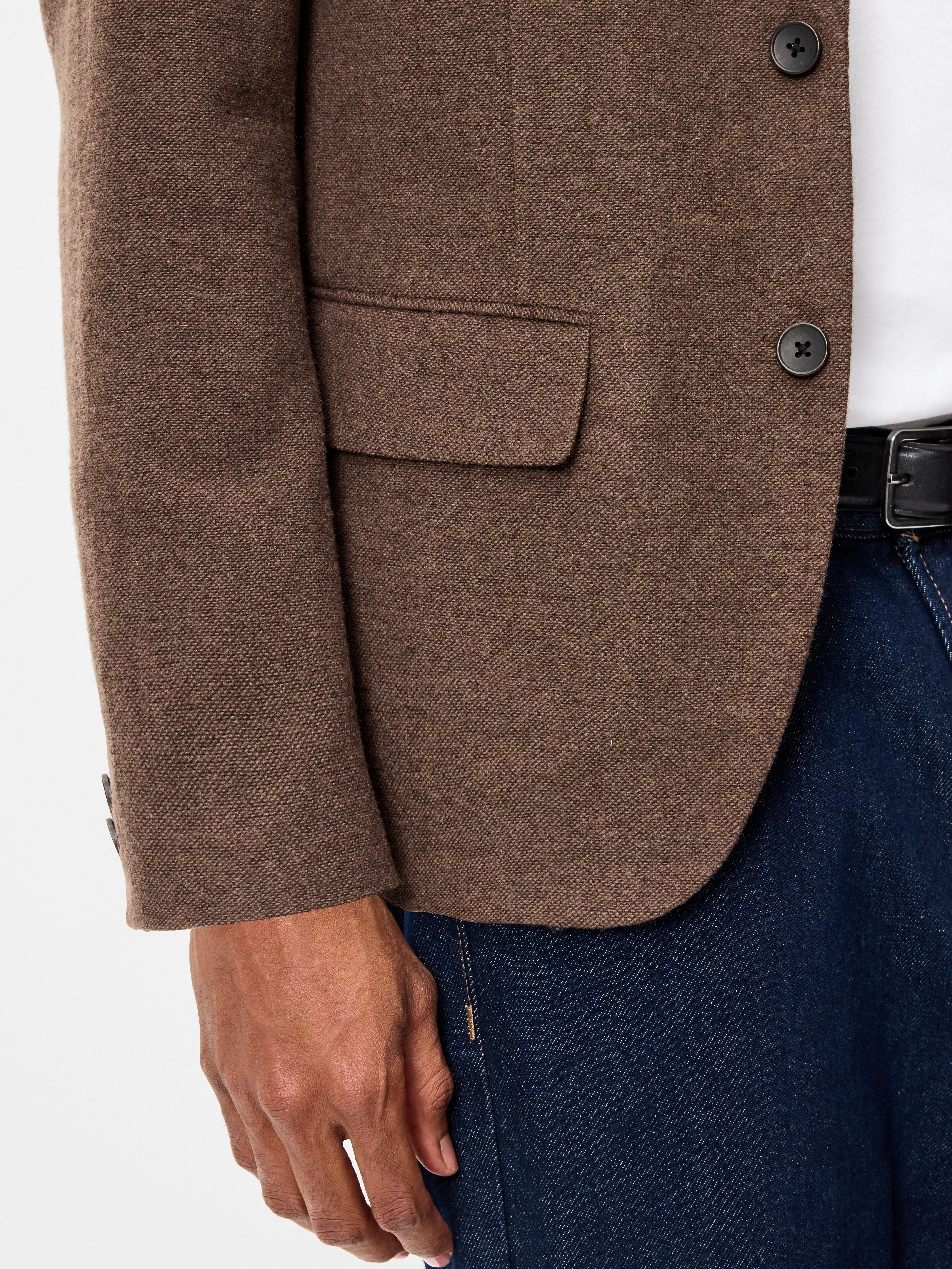 Relaxed Unlined Blazer - Surface Brown - 5
