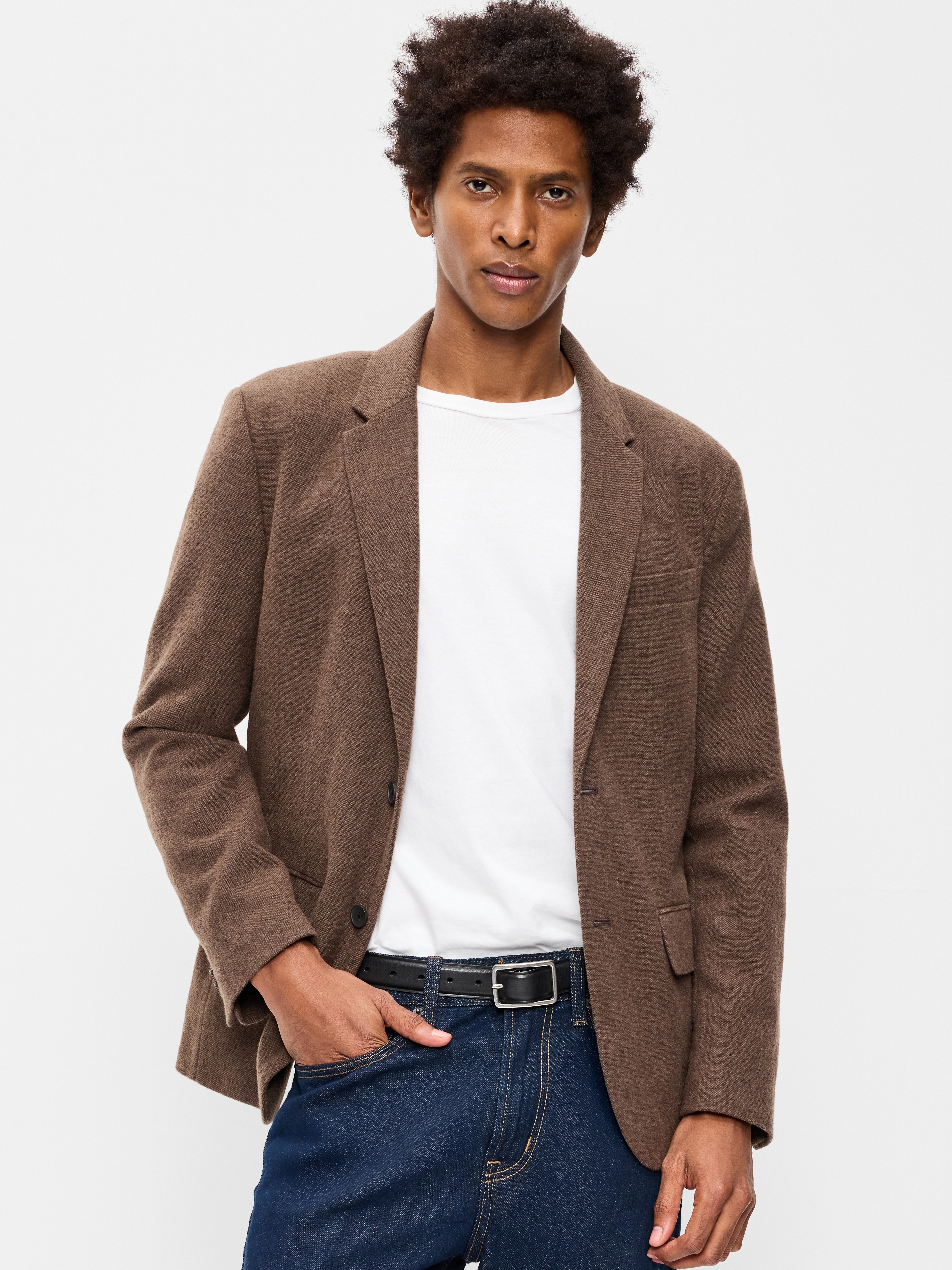 Relaxed Unlined Blazer - Surface Brown - 1