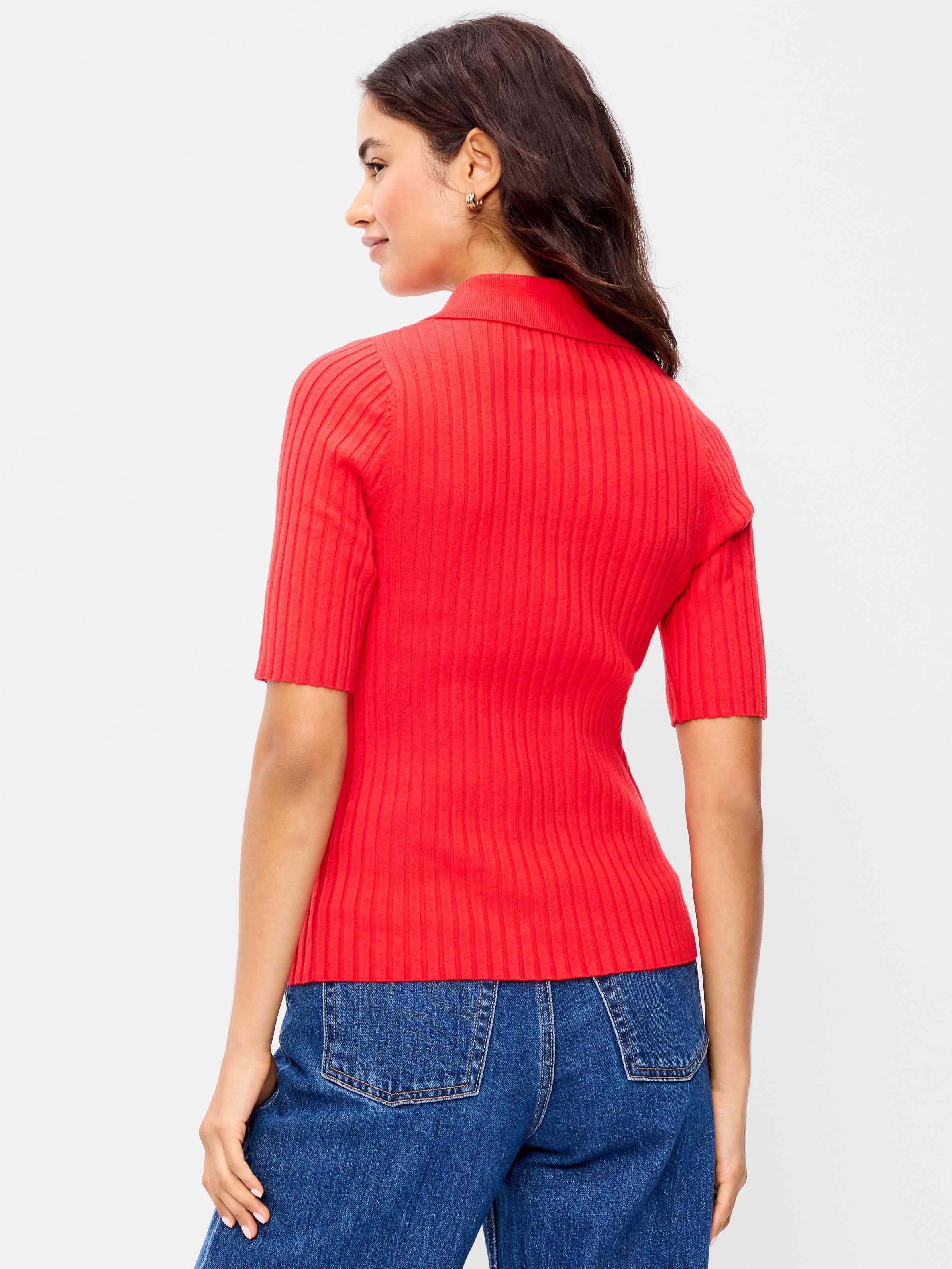Short-Sleeve Ribbed Polo - Scotty Red - 2