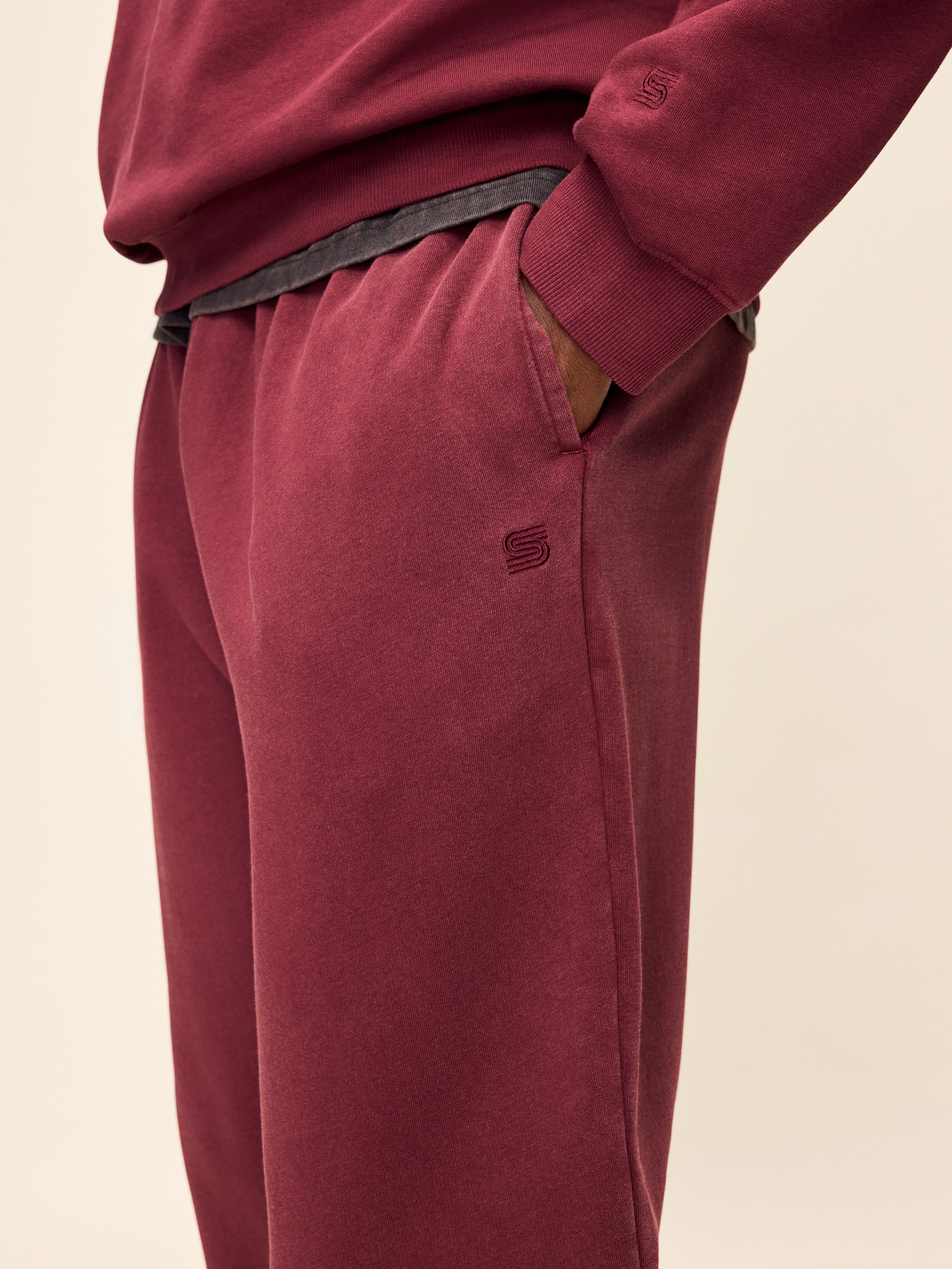 Lived-In Pro Jogger Sweatpants - Dark Red - 3