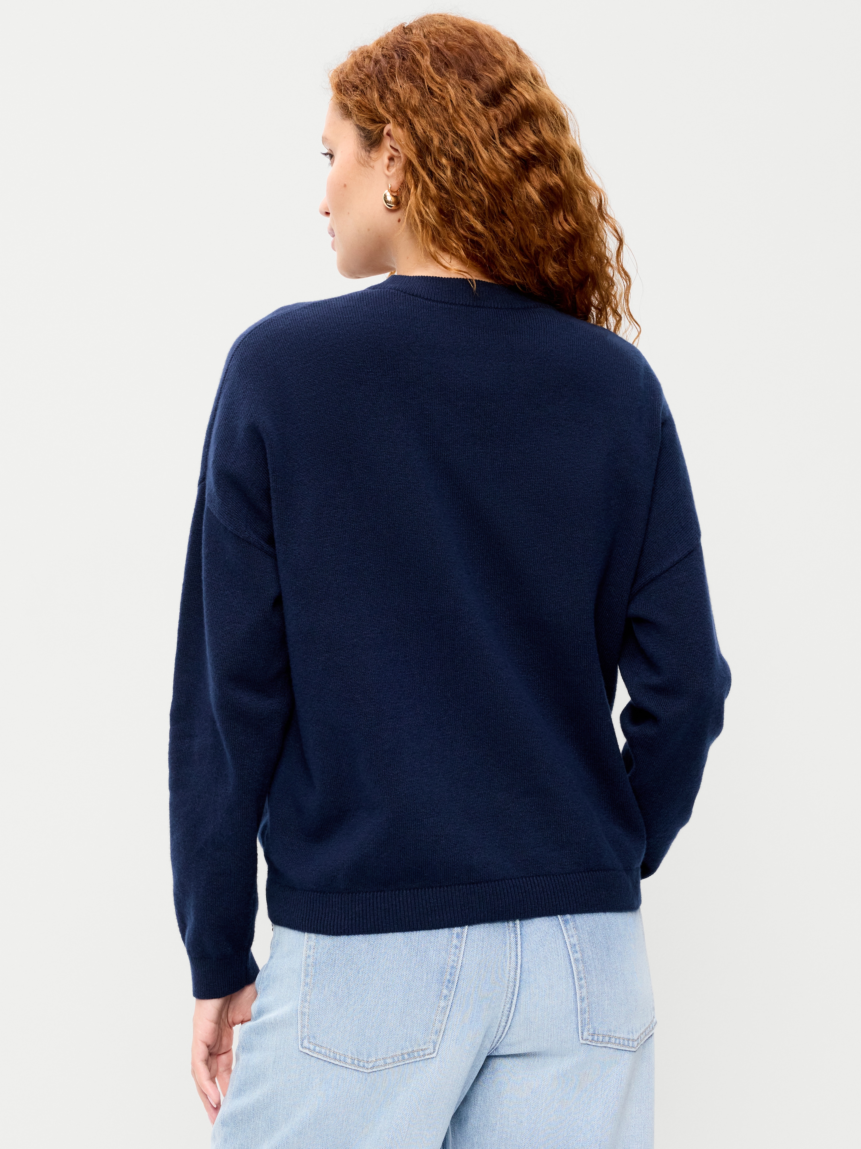 Loose Cozy Wool-Blend Crew-Neck Sweater - Magic the Dog - 2