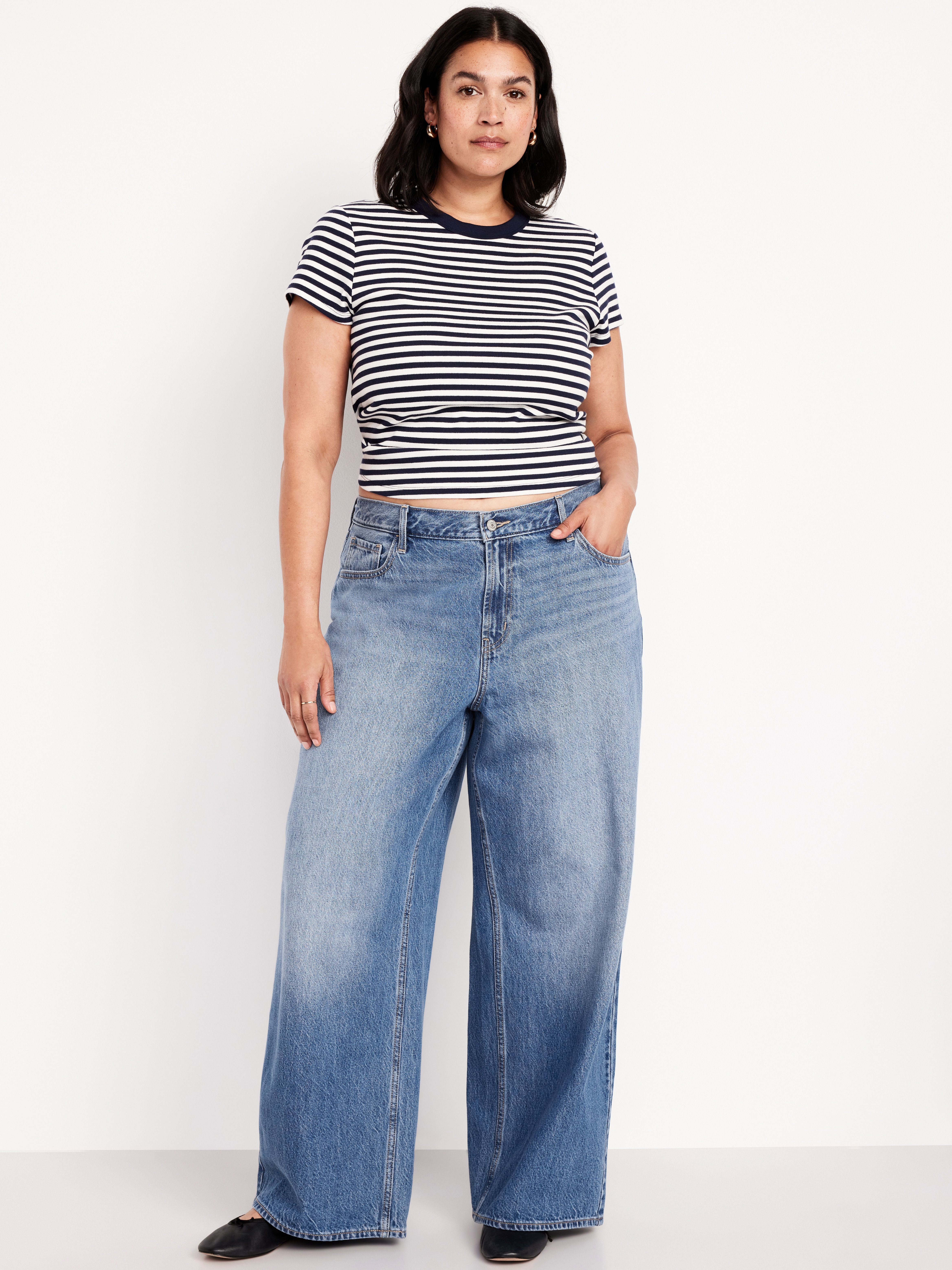 Mid-Rise Wow Baggy Wide-Leg Jeans - KIORA - 9