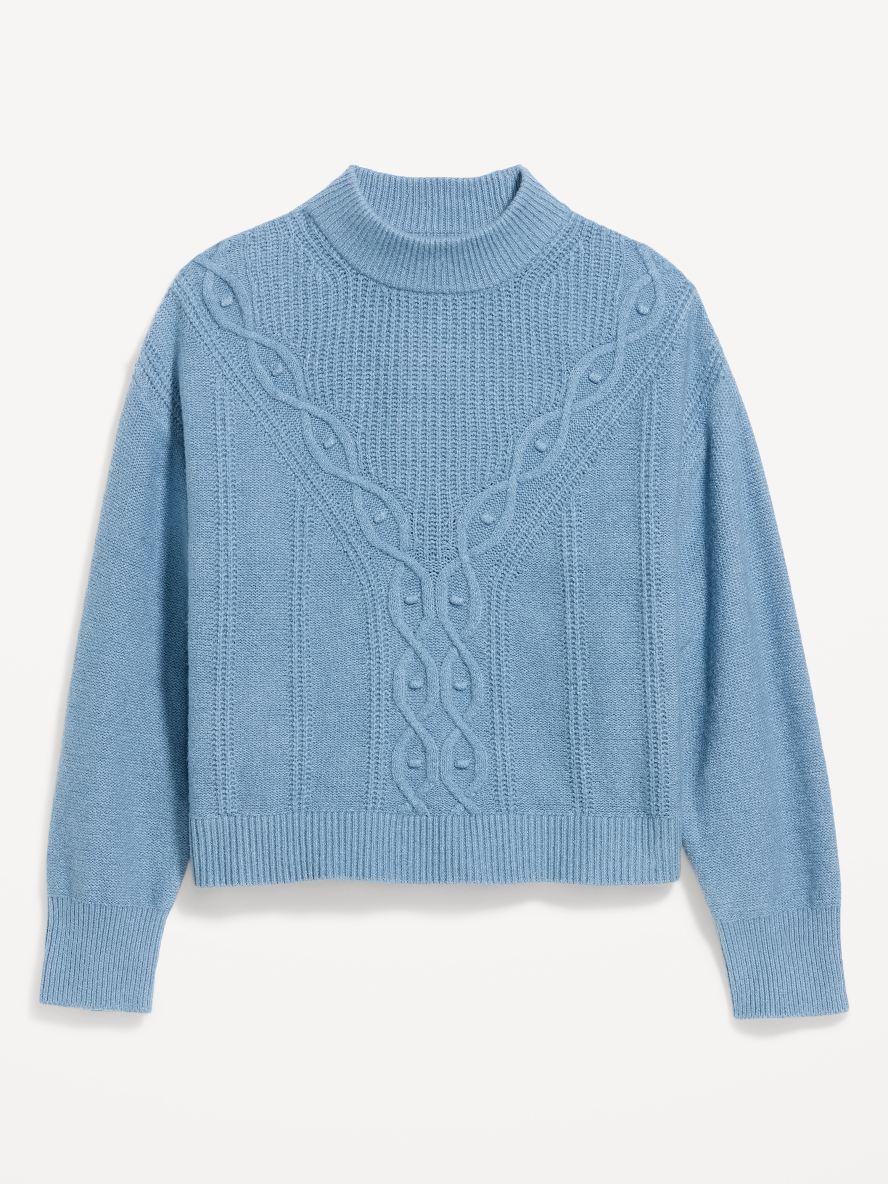 SoSoft Crew-Neck Cable Knit Sweater - Naturalist Blue - 4