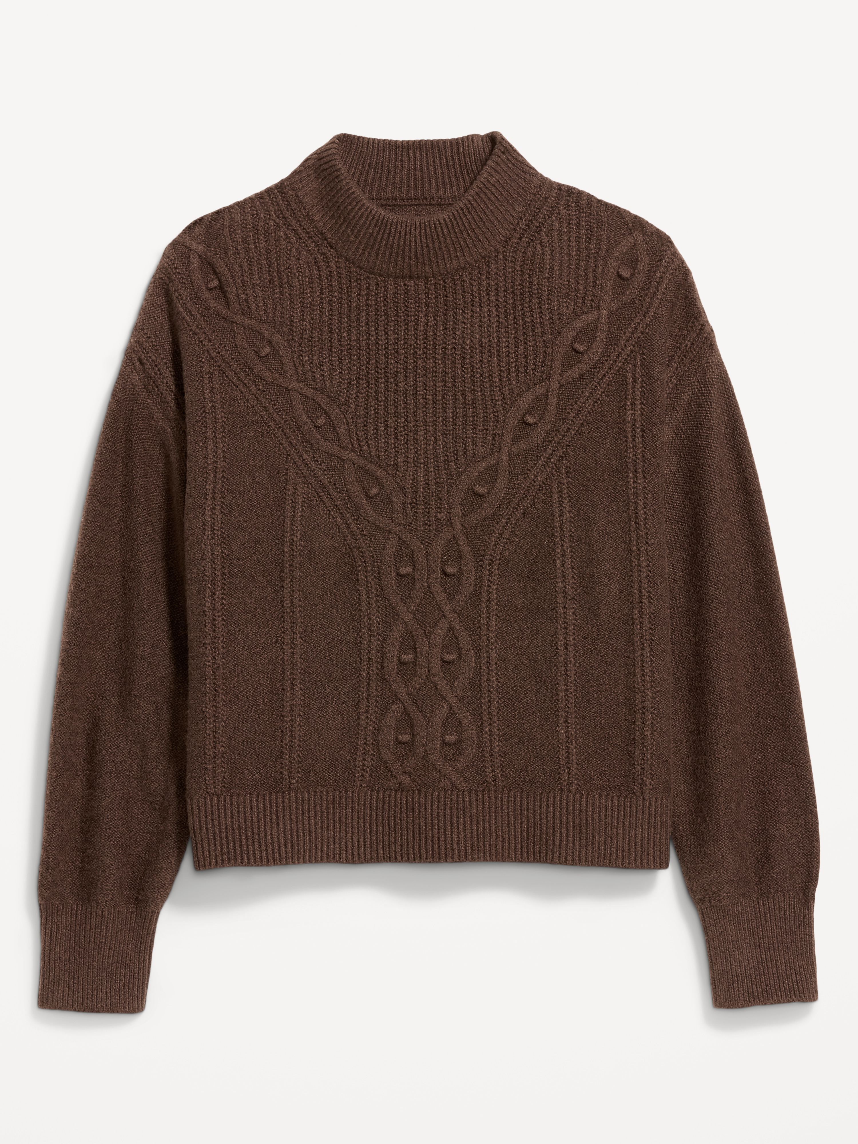 SoSoft Crew-Neck Cable Knit Sweater - Earthen - 4