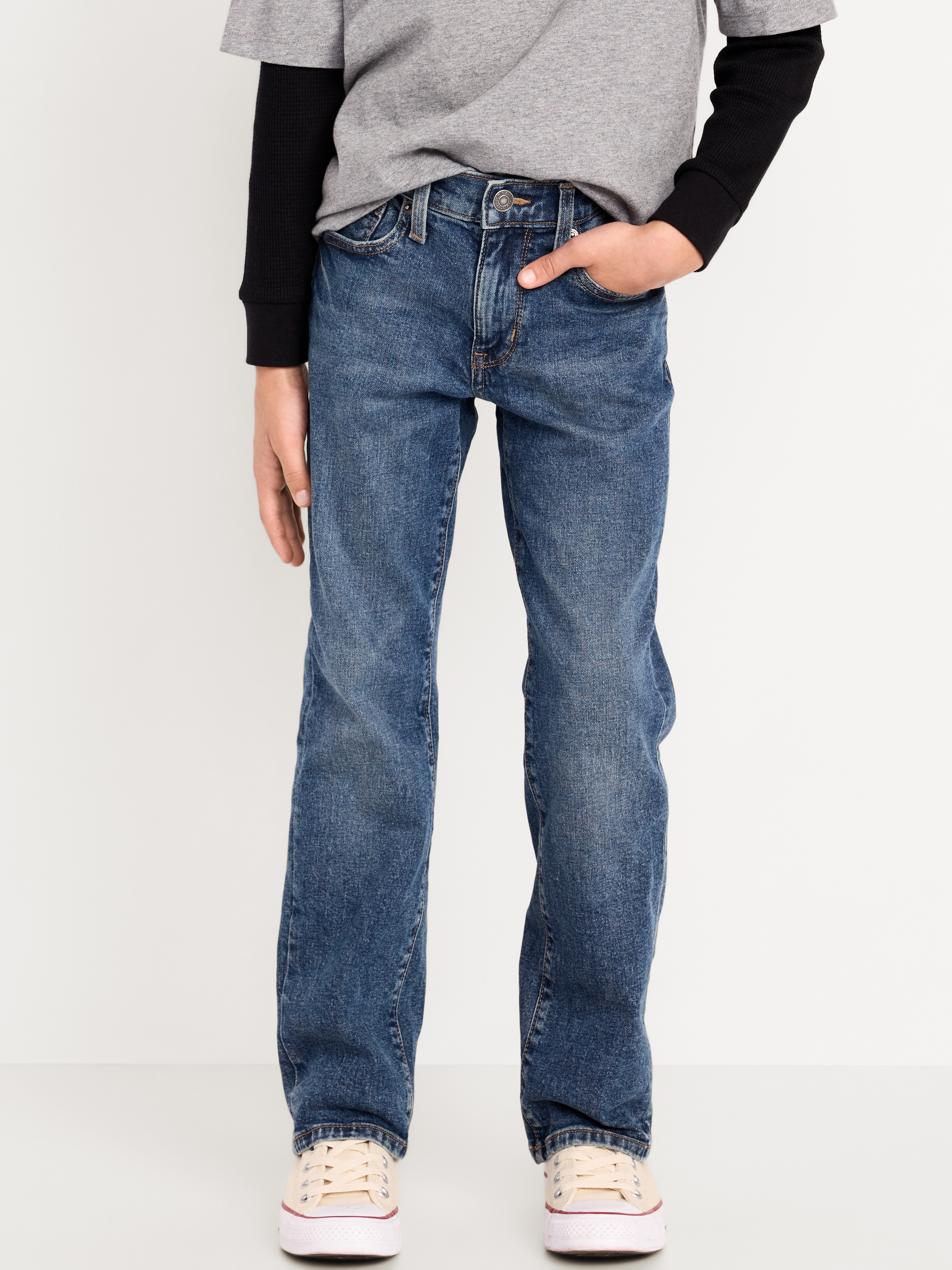 Built-In Flex Boot-Cut Jeans for Boys - Medium Wash - 1