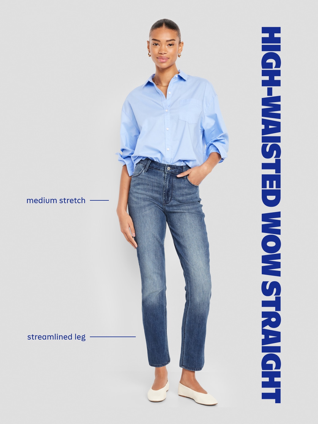 High-Waisted Wow Straight Ankle Jeans - Calla Lily White - 9