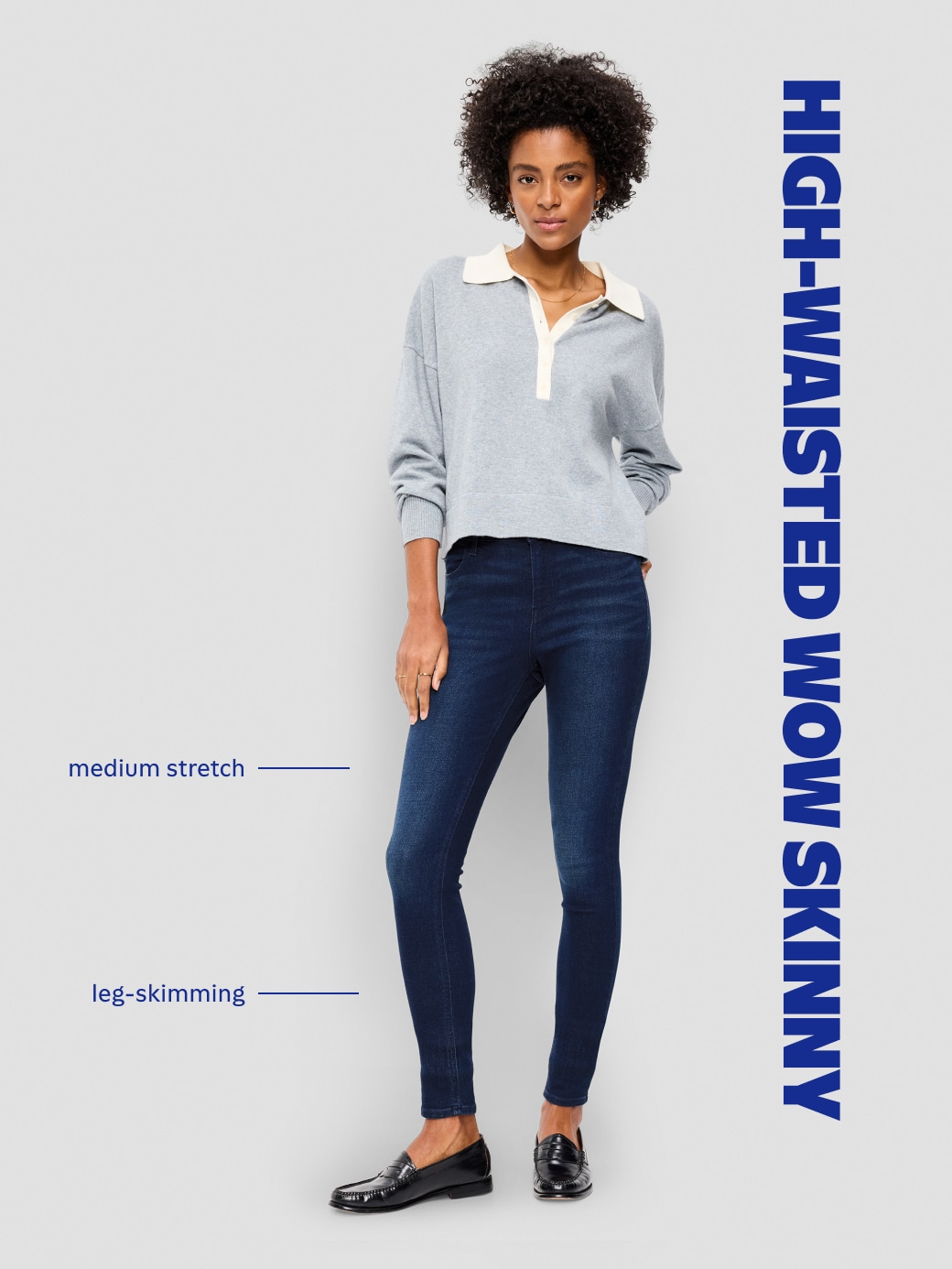 High-Waisted Wow Super-Skinny Jeans - Dark Rinse - 9
