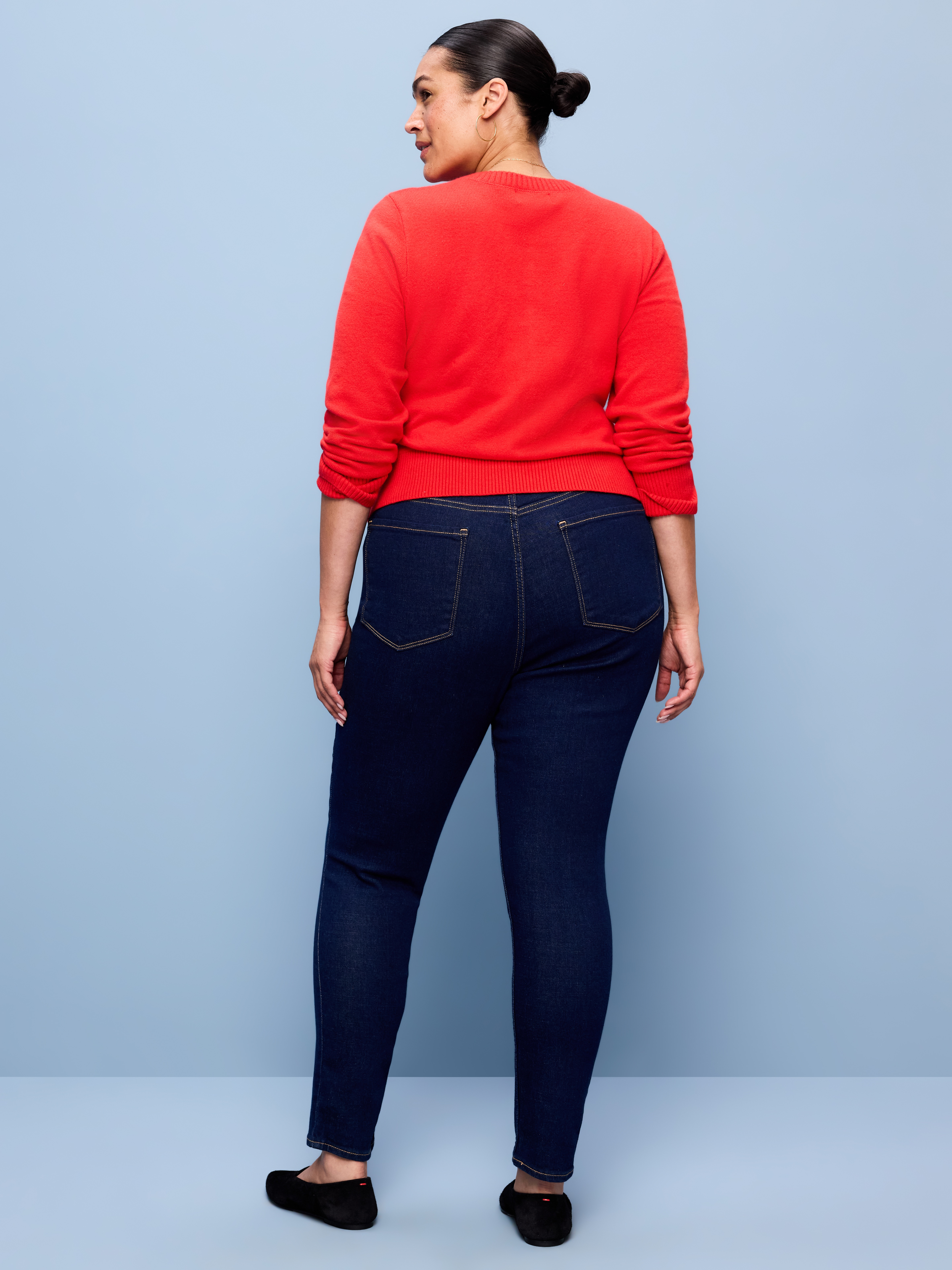 High-Waisted Wow Super-Skinny Jeans - Indigo - 9