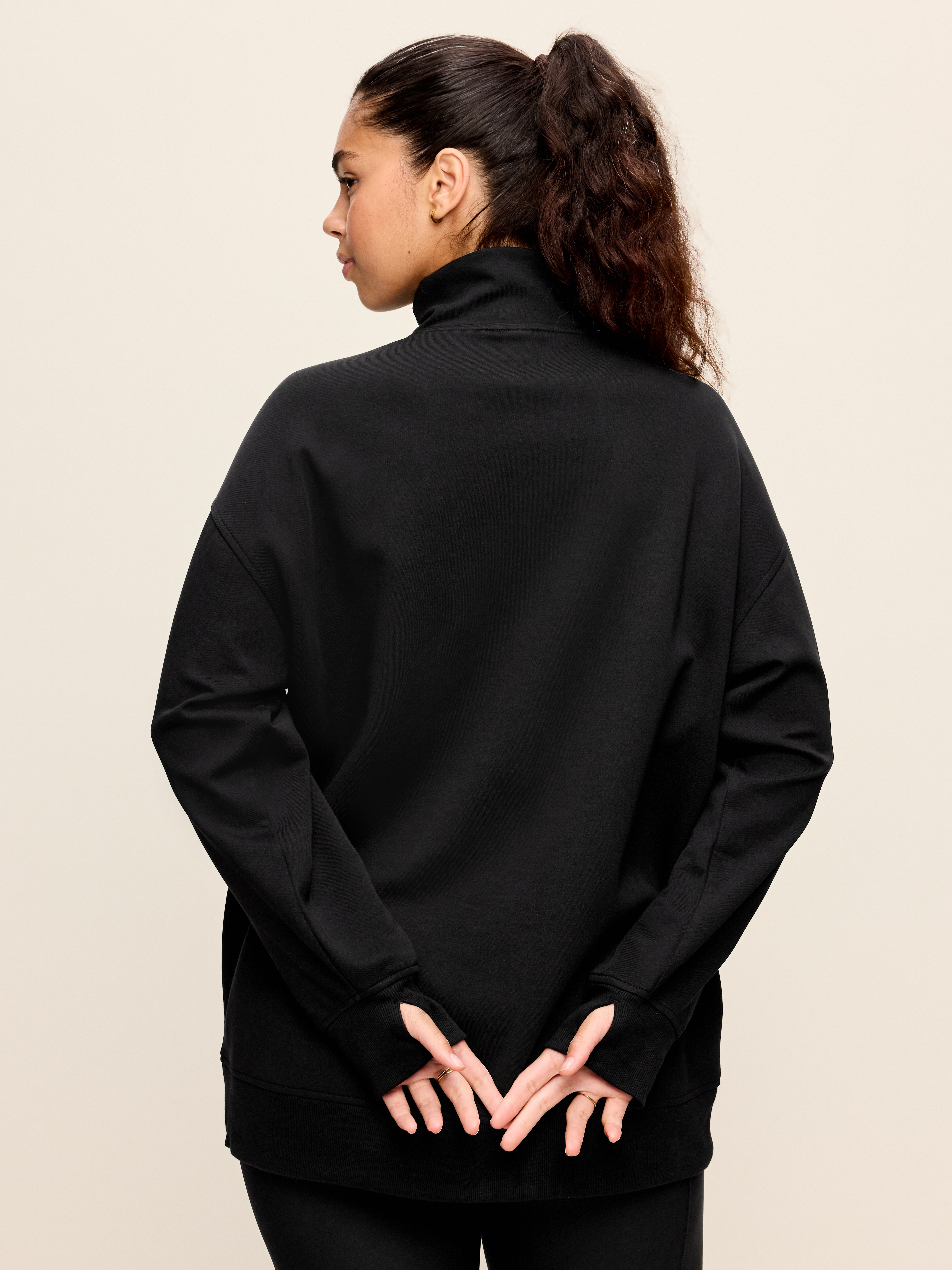 Dynamic Fleece Half-Zip Tunic Sweatshirt - Black Jack - 6