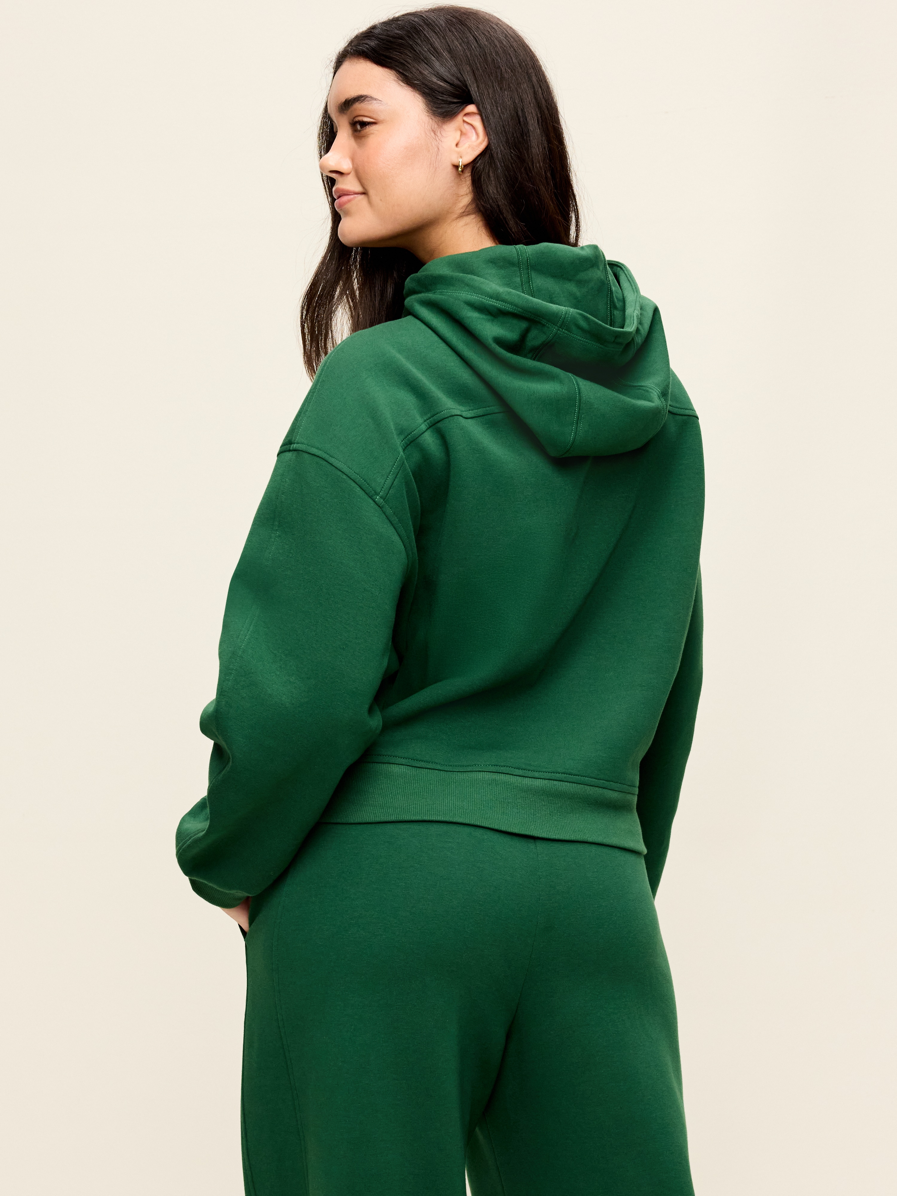 Dynamic Fleece Half-Zip Hoodie Sweatshirt - Field Of Greens - 5