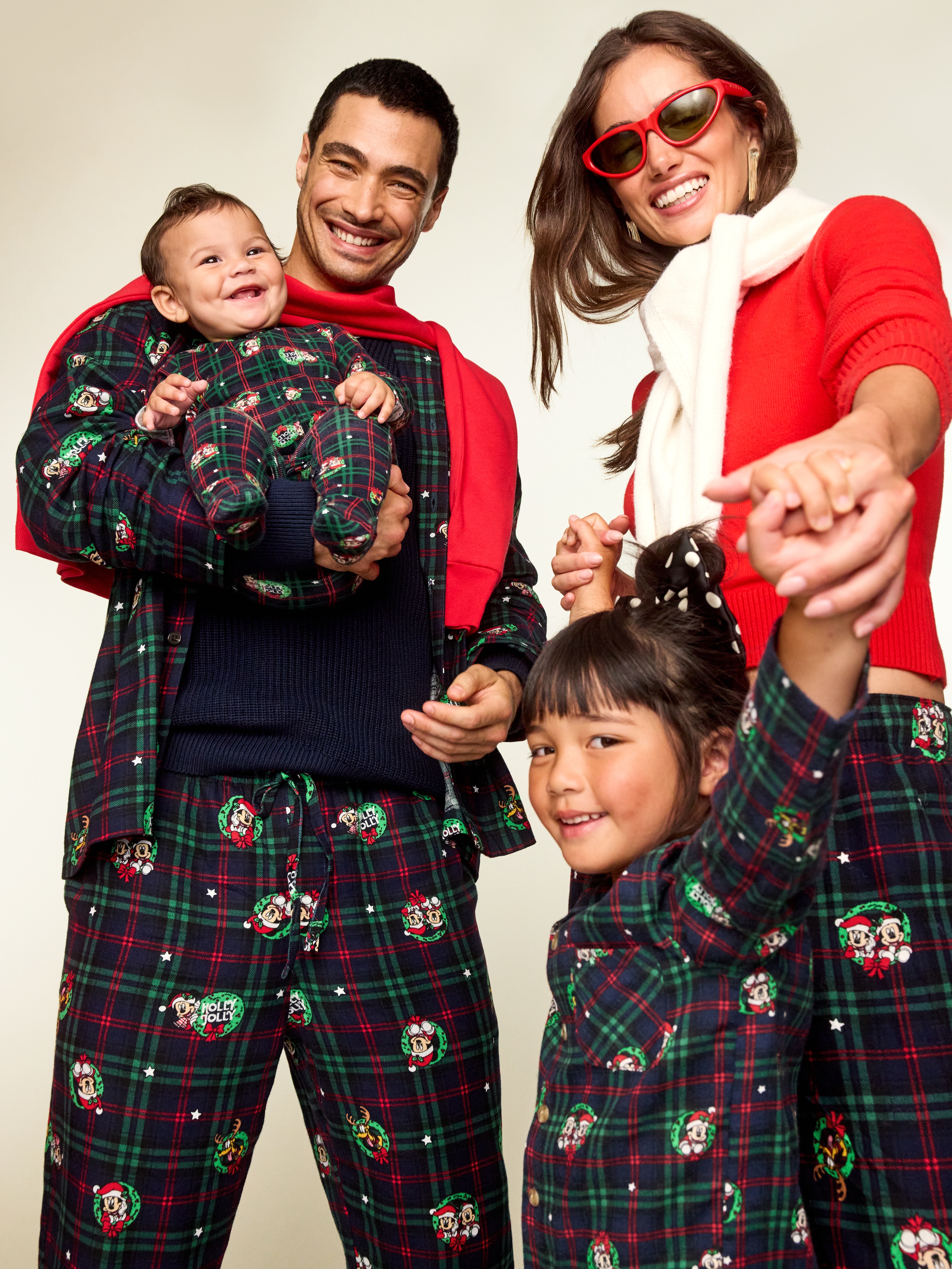 Flannel Pajama Pant Set for Men - Disney Wreath Plaid - 5