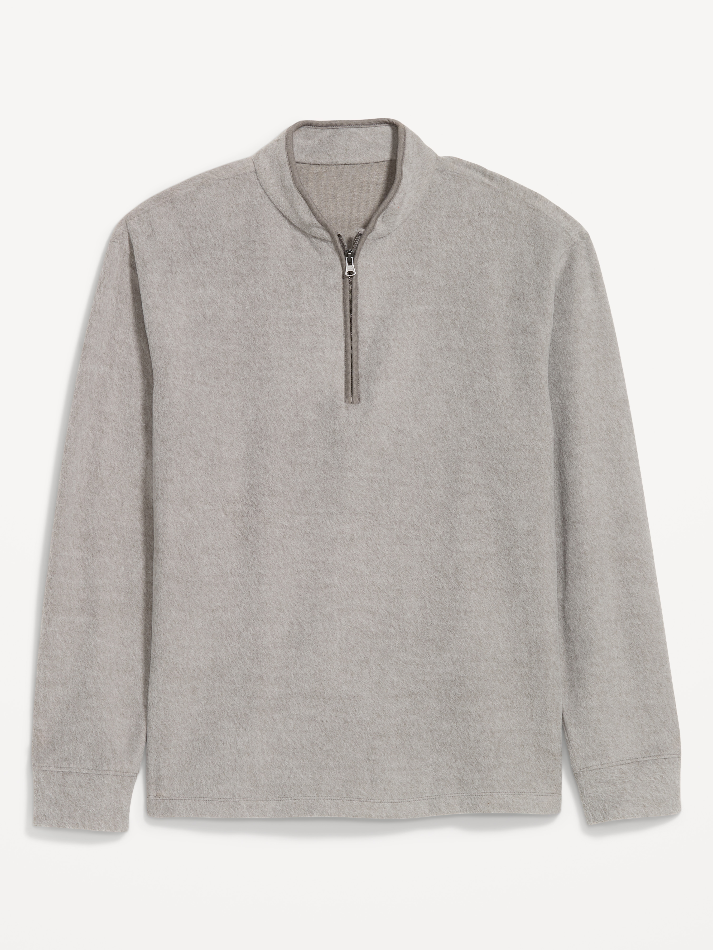 Quarter-Zip Pullover - Medium Gray - 1