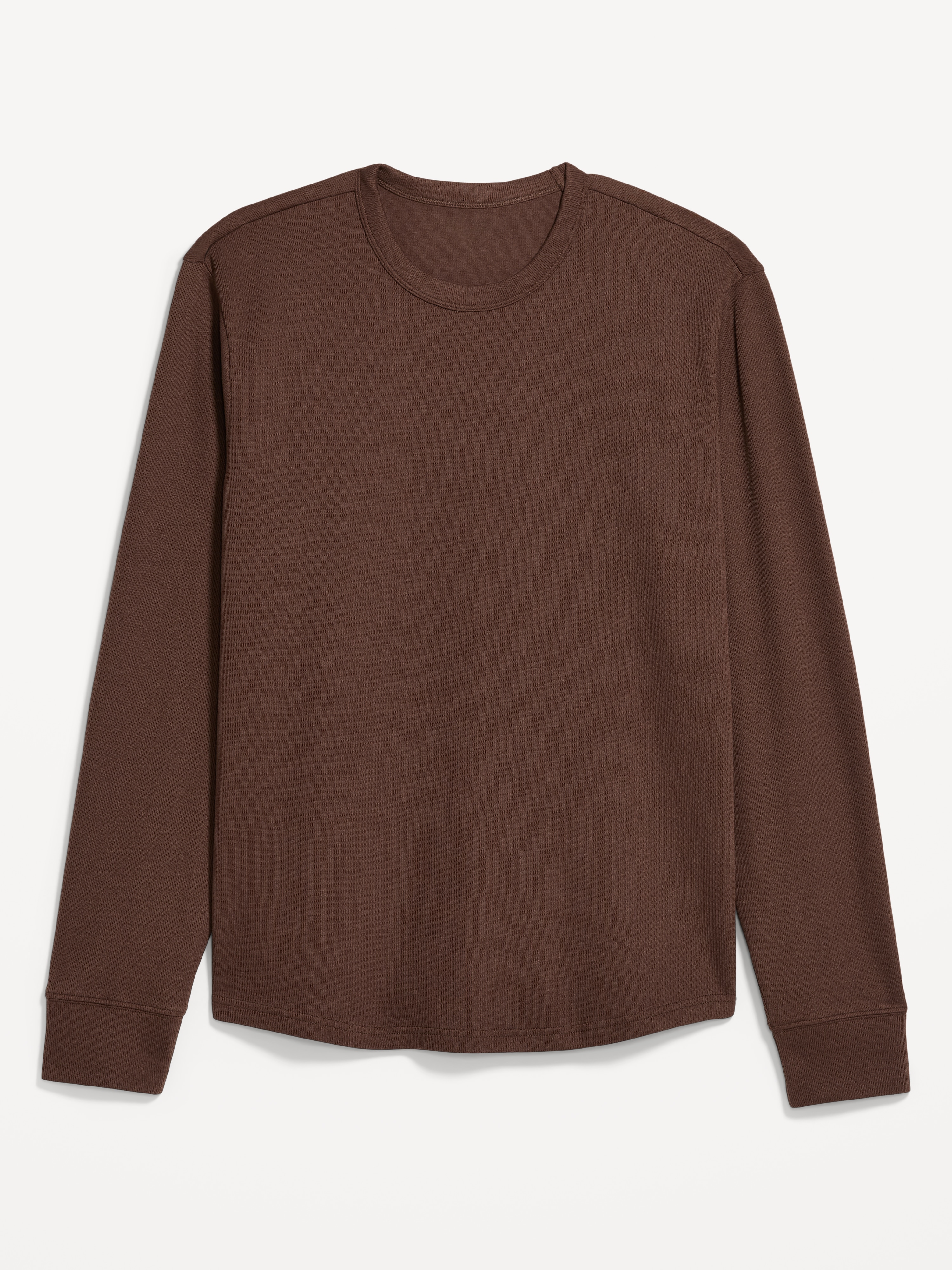 Long-Sleeve Ribbed T-Shirt - Peppercorn - 1