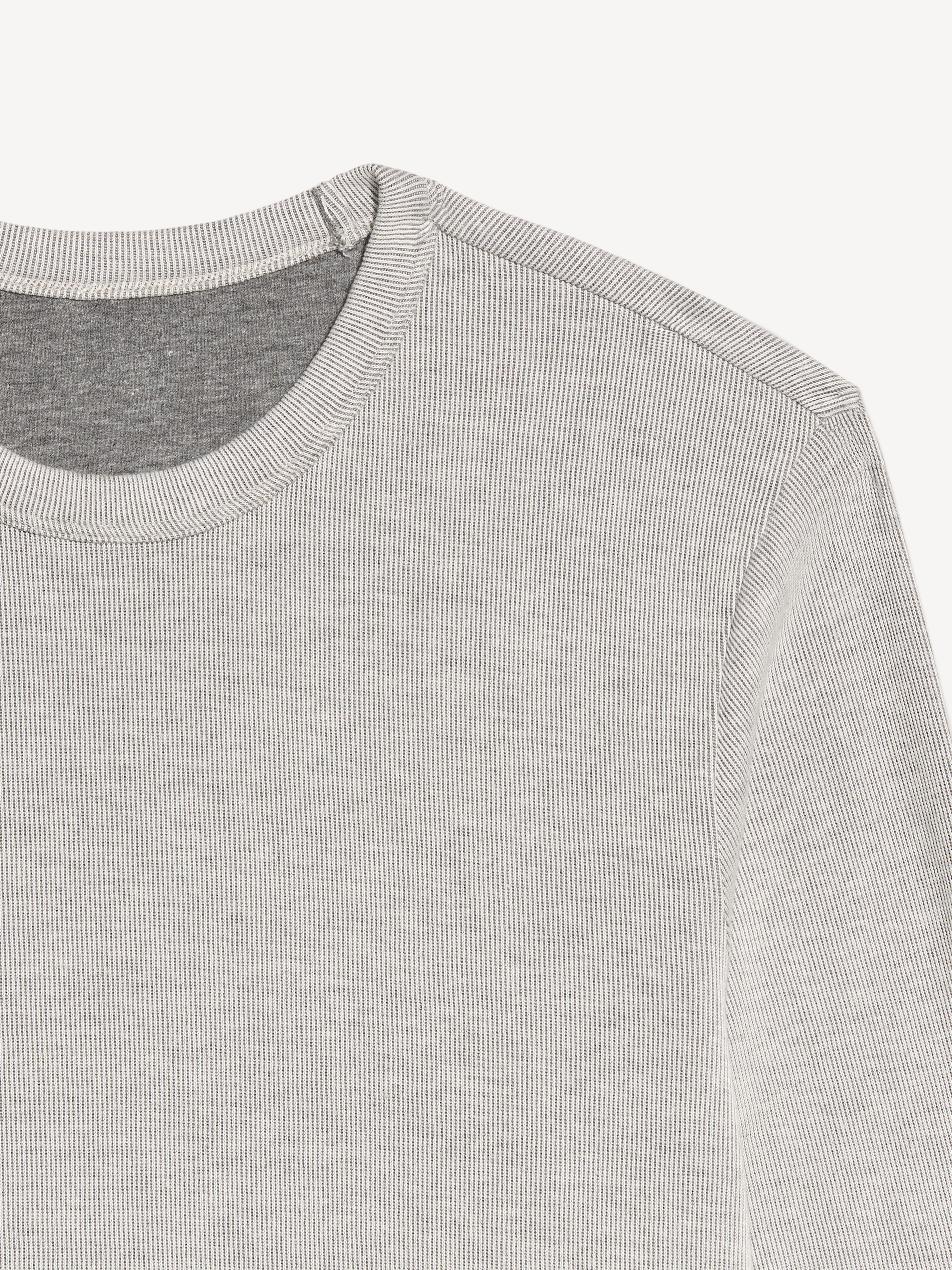 Long-Sleeve Ribbed T-Shirt - Greige - 3