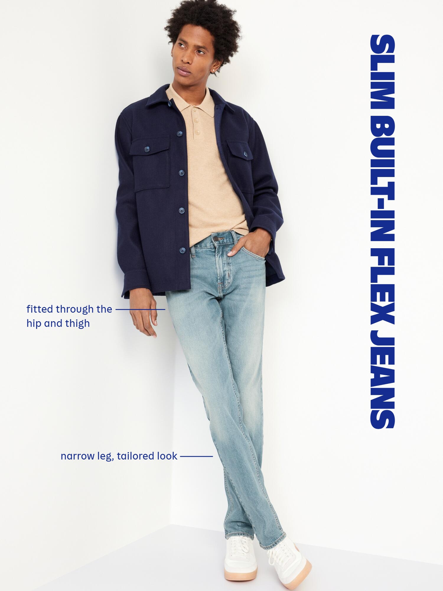 Slim Built-In-Flex Jeans - Dark Wash - 5