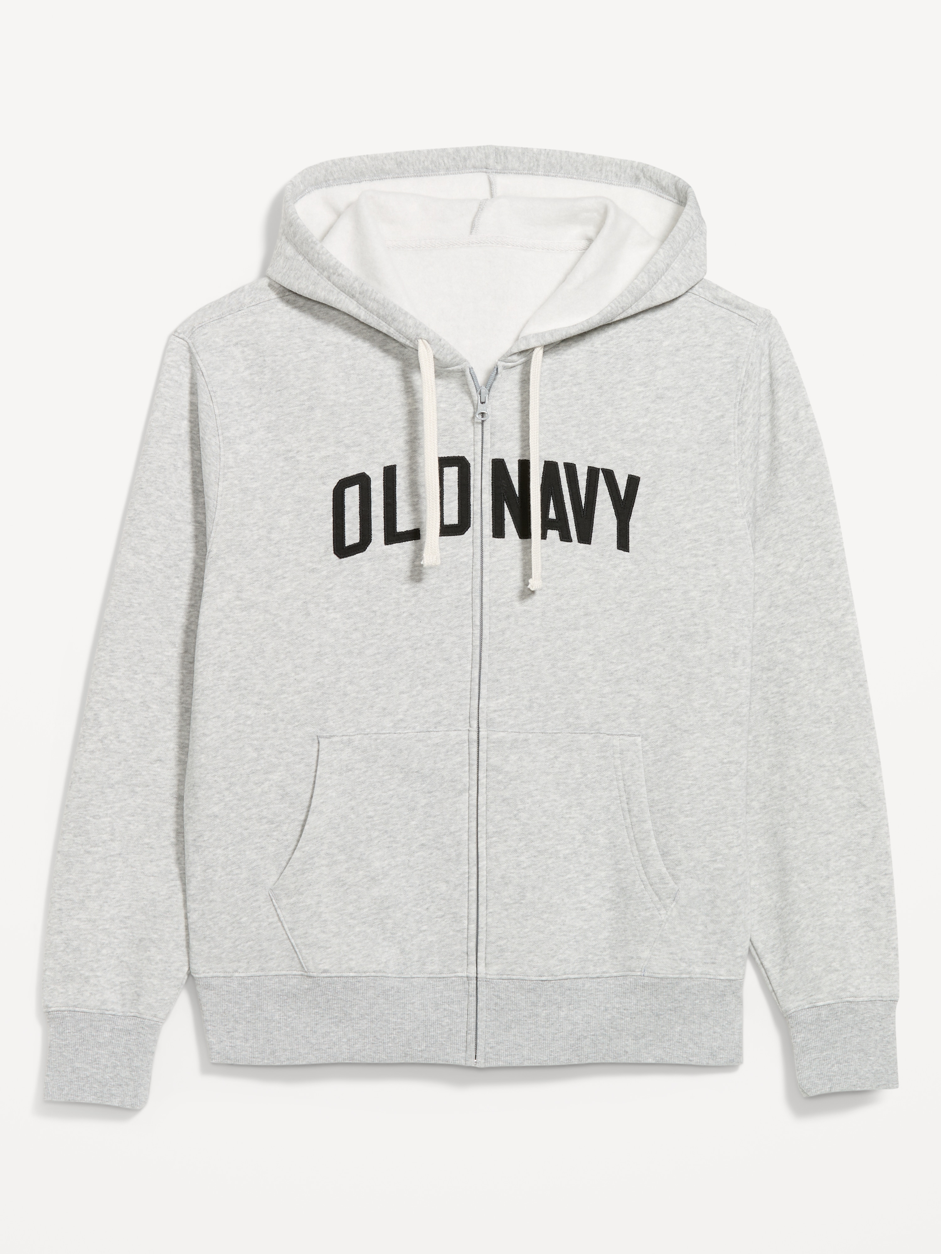 Loose Logo Zip Hoodie - Medium Gray Heather - 1