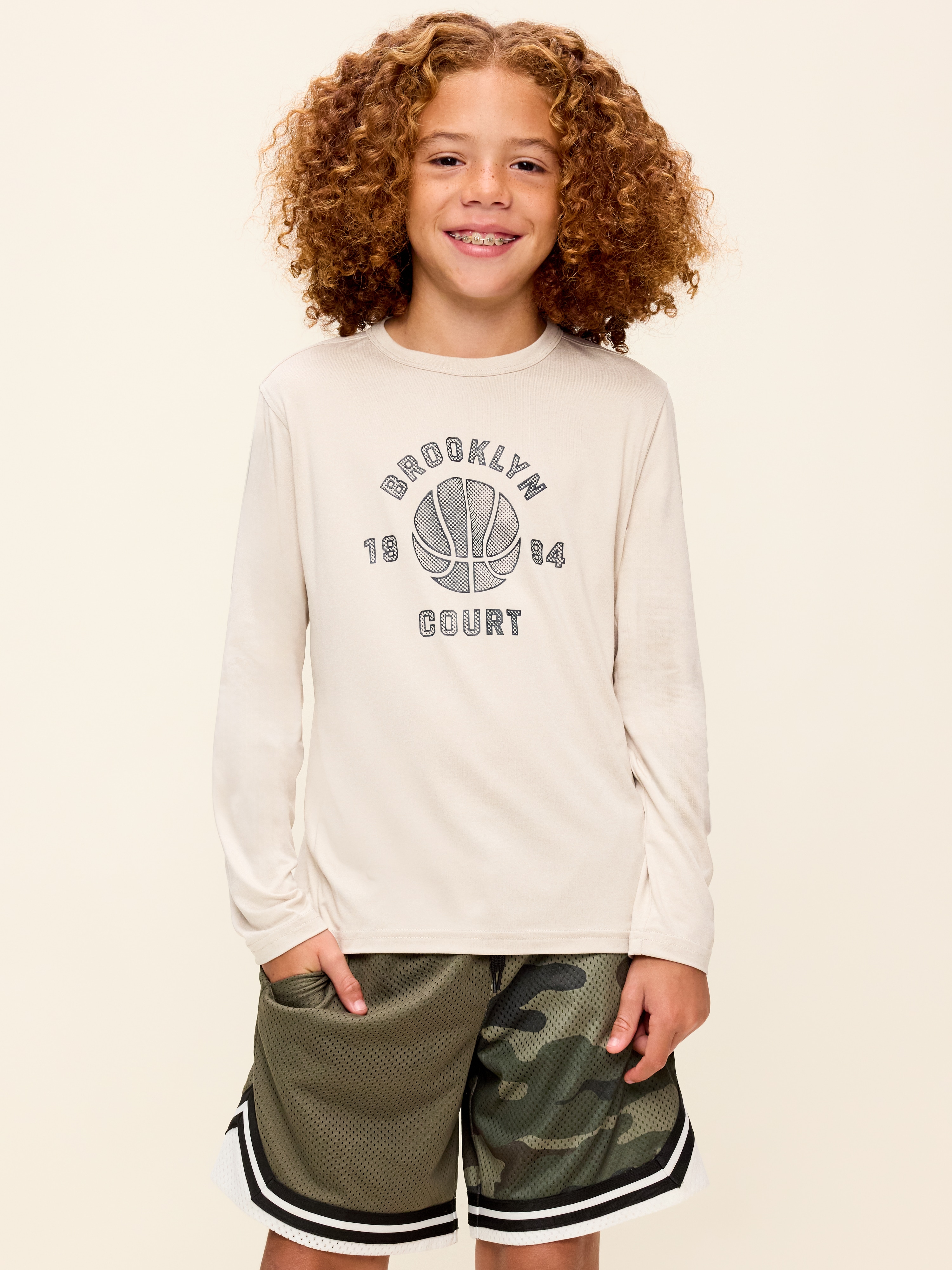 CloudMotion Long-Sleeve Performance T-Shirt for Boys - Wish Bone - 1