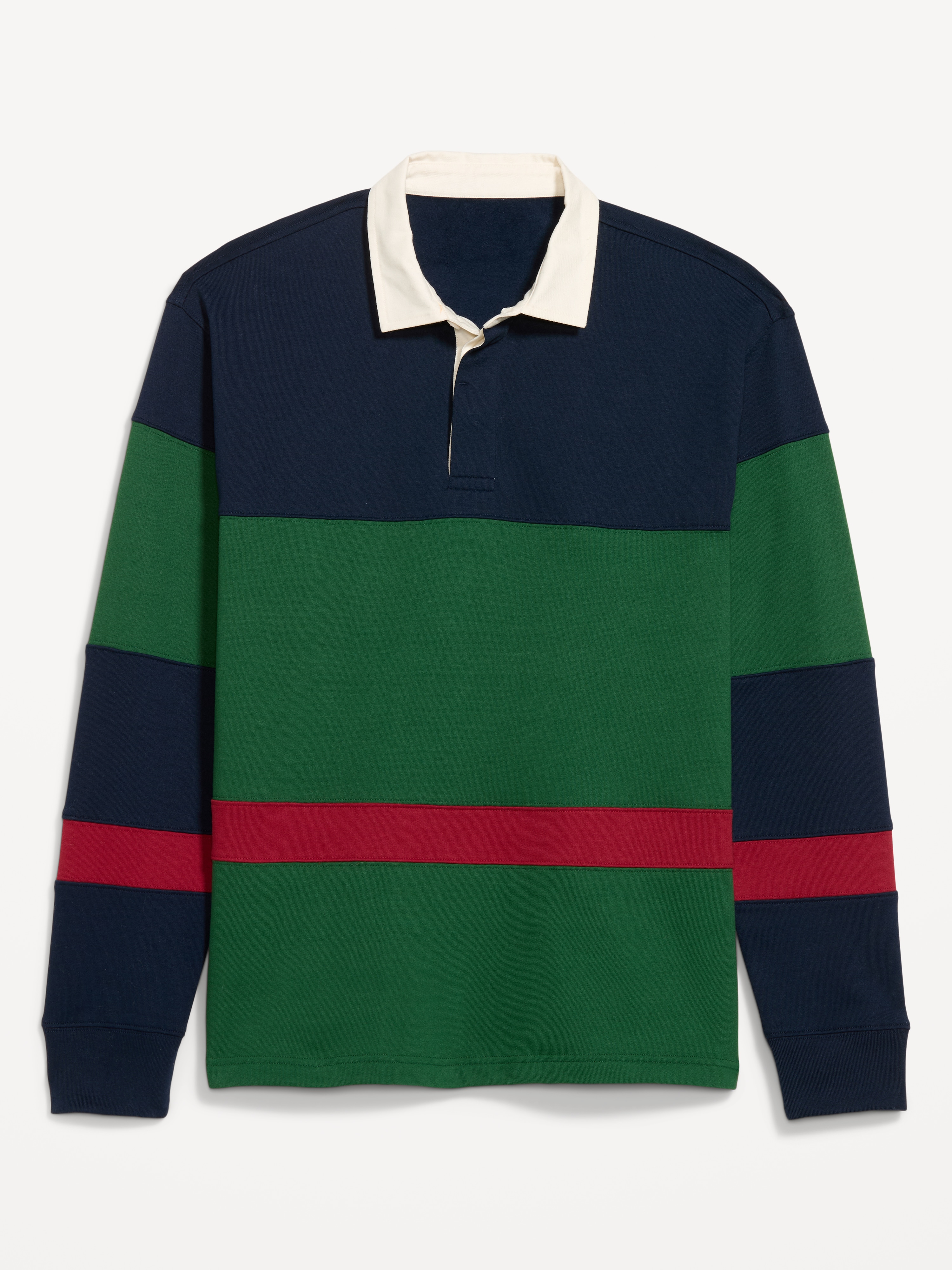 Long-Sleeve Rugby Polo Shirt - In the Navy - 1