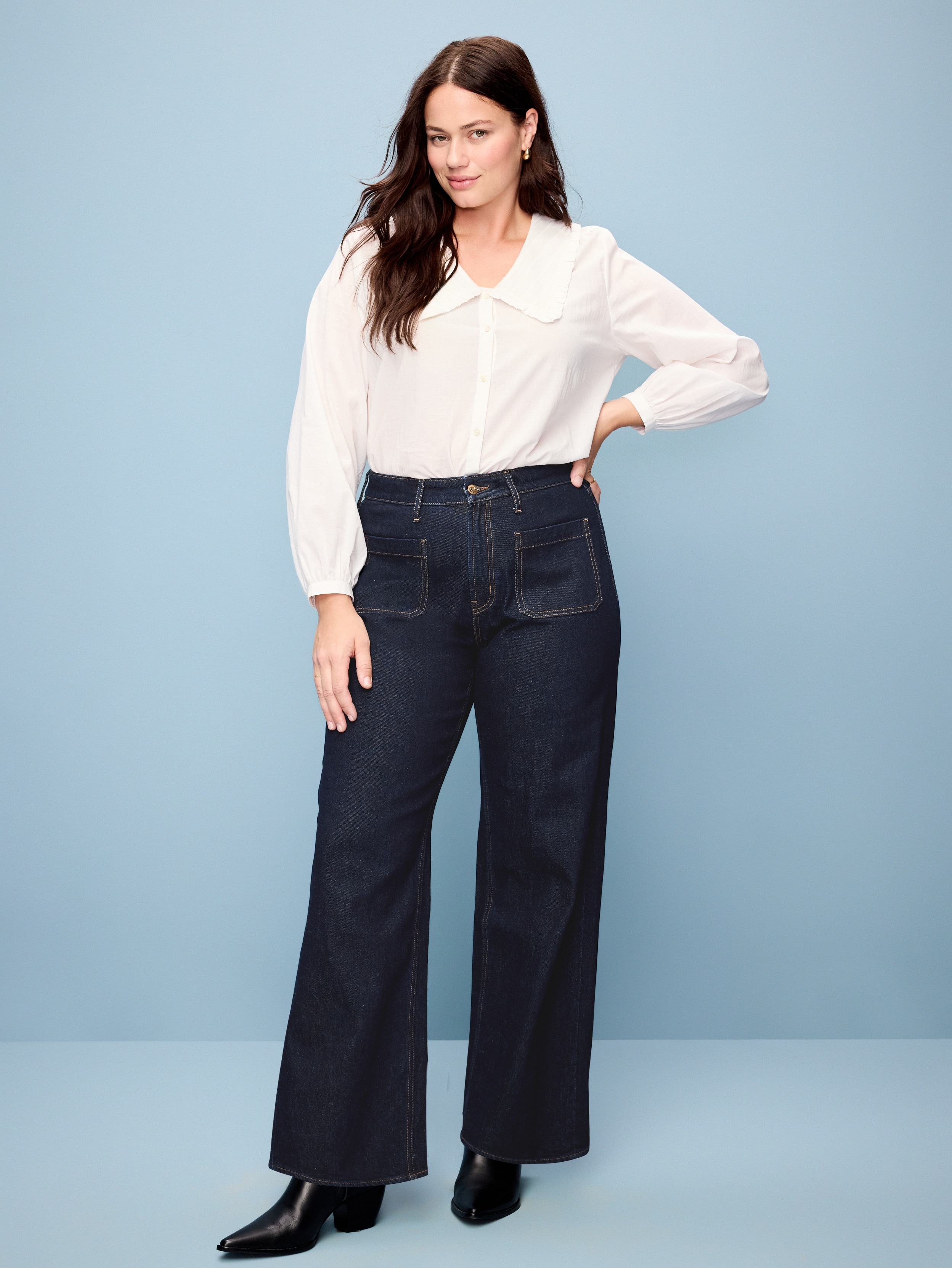 Curvy Extra High-Waisted Wide-Leg Jeans - Wren - 5