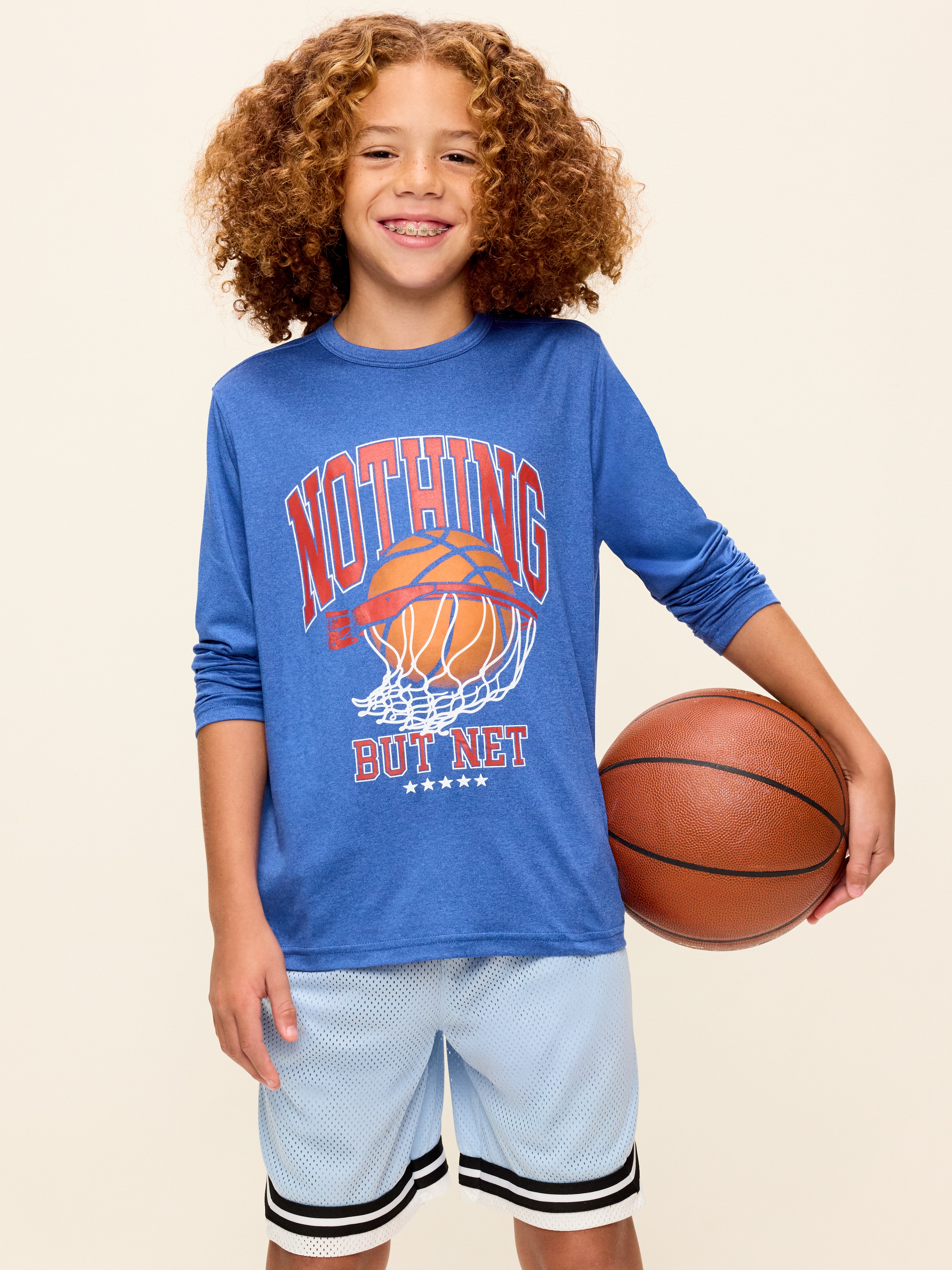 CloudMotion Long-Sleeve Performance T-Shirt for Boys - Crayon Blue - 1