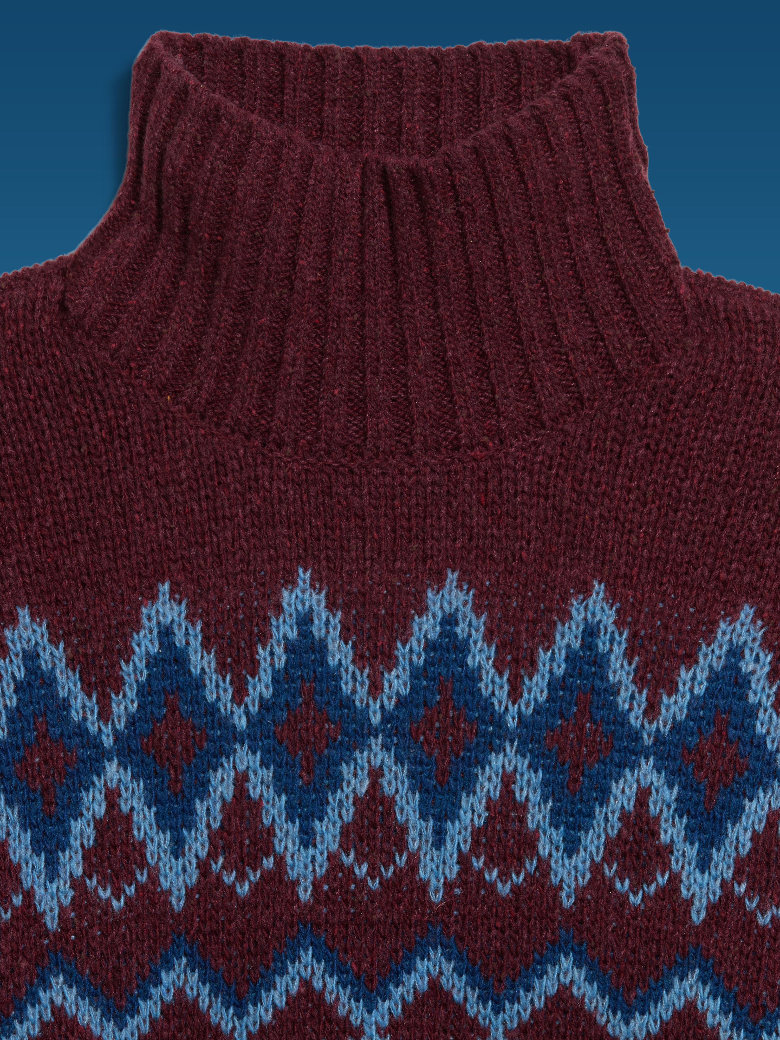 Old Navy x Altuzarra Fair Isle Mock-Neck Sweater - Red Lacquer - 5