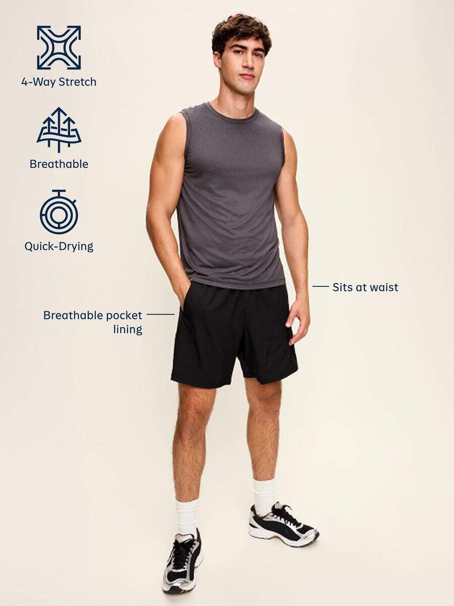 StretchTech Workout Shorts -- 7-inch inseam - Mystic Fire - 5