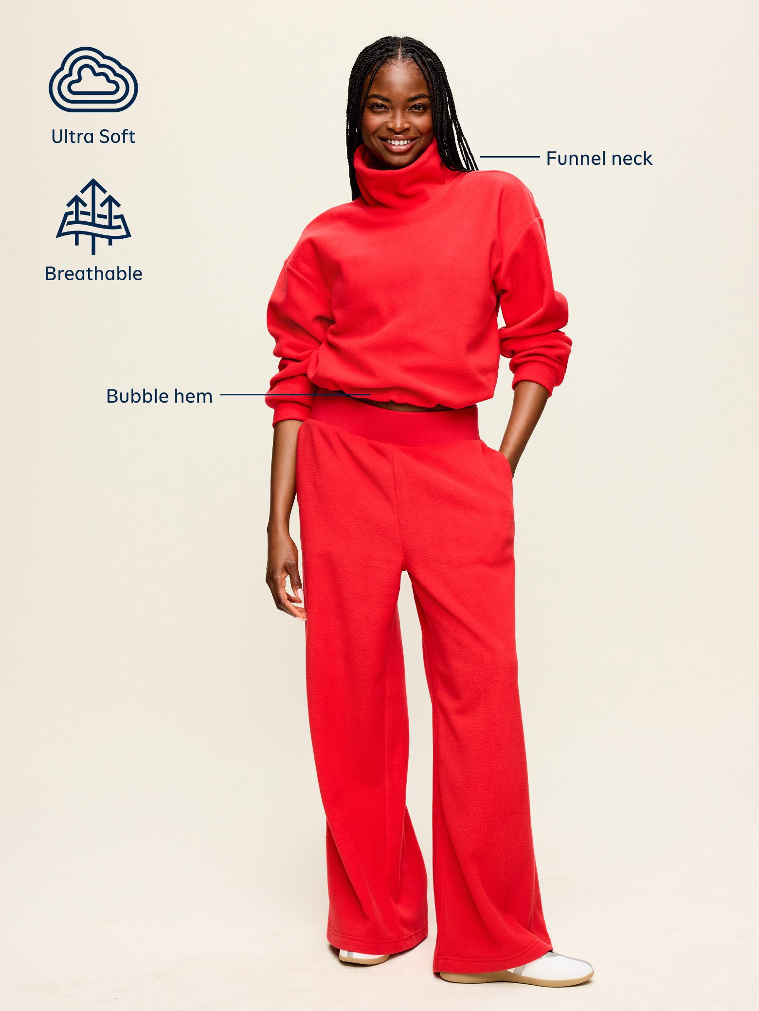 Performance Fleece Funnel Neck Pullover - Sea Salt - 9