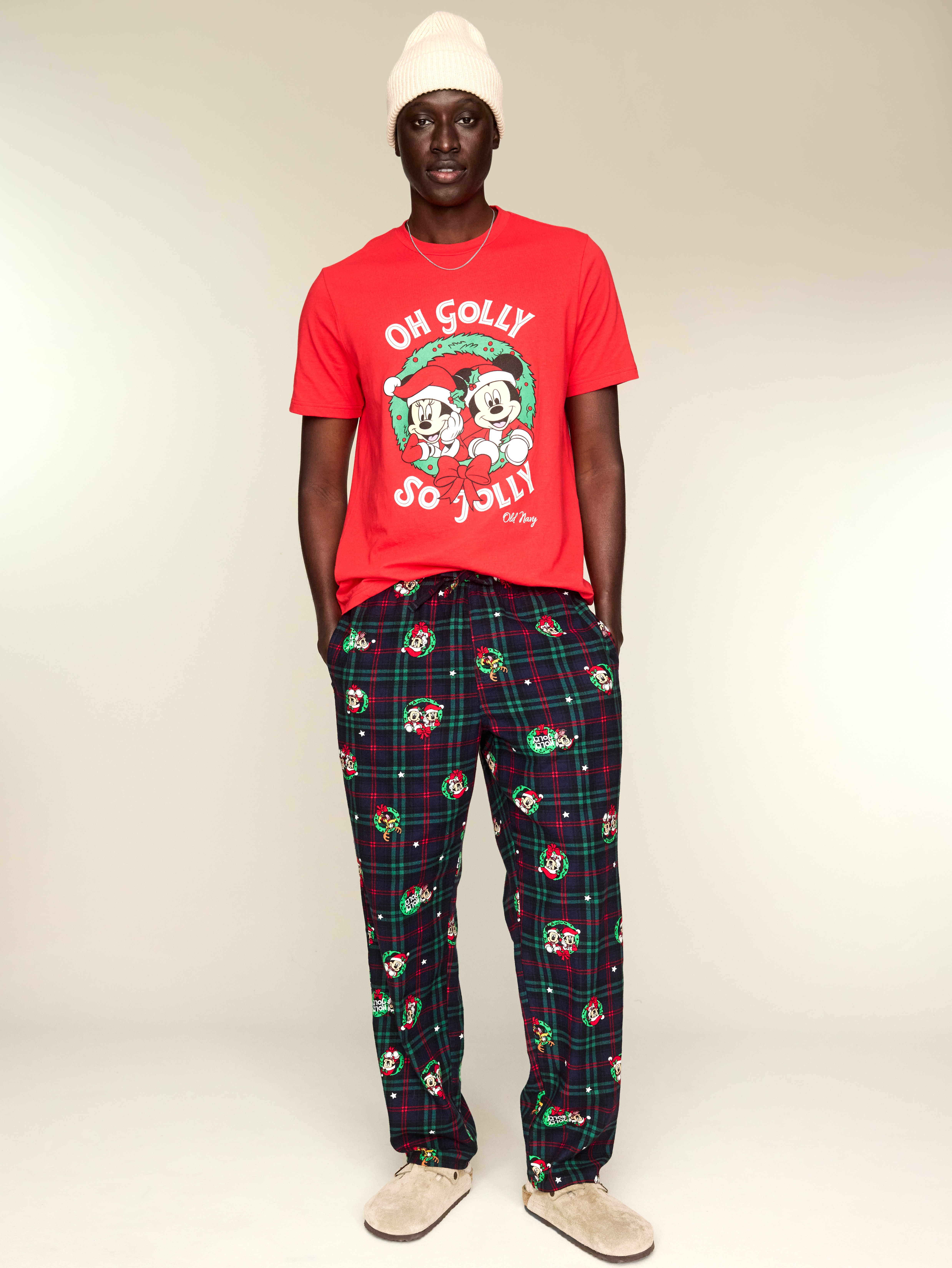 Flannel Pajama Pants - Disney Wreath Plaid - 1