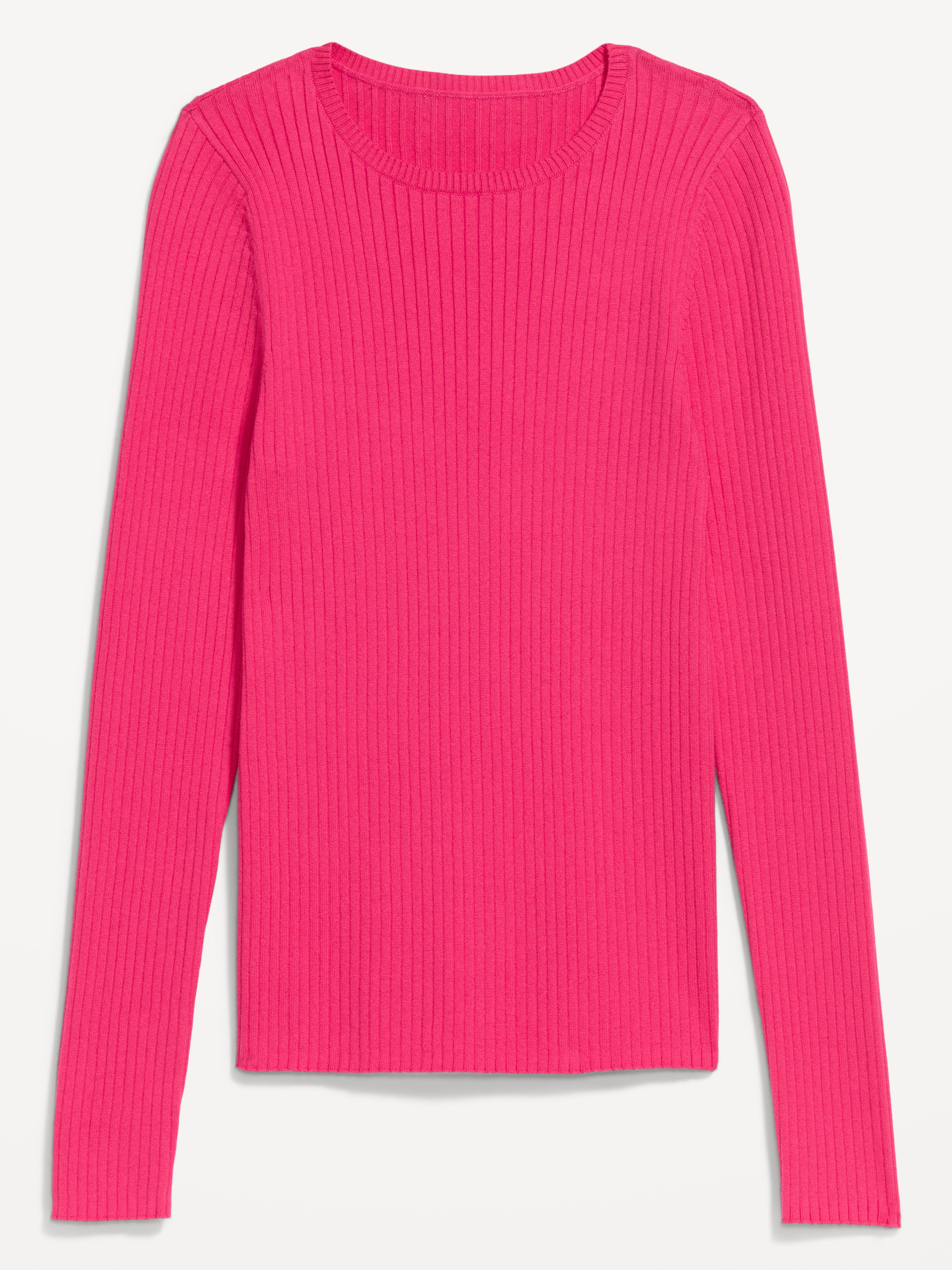 SoSoft Lite Crew-Neck Long-Sleeve Ribbed Sweater - For Our Fuchsia - 1