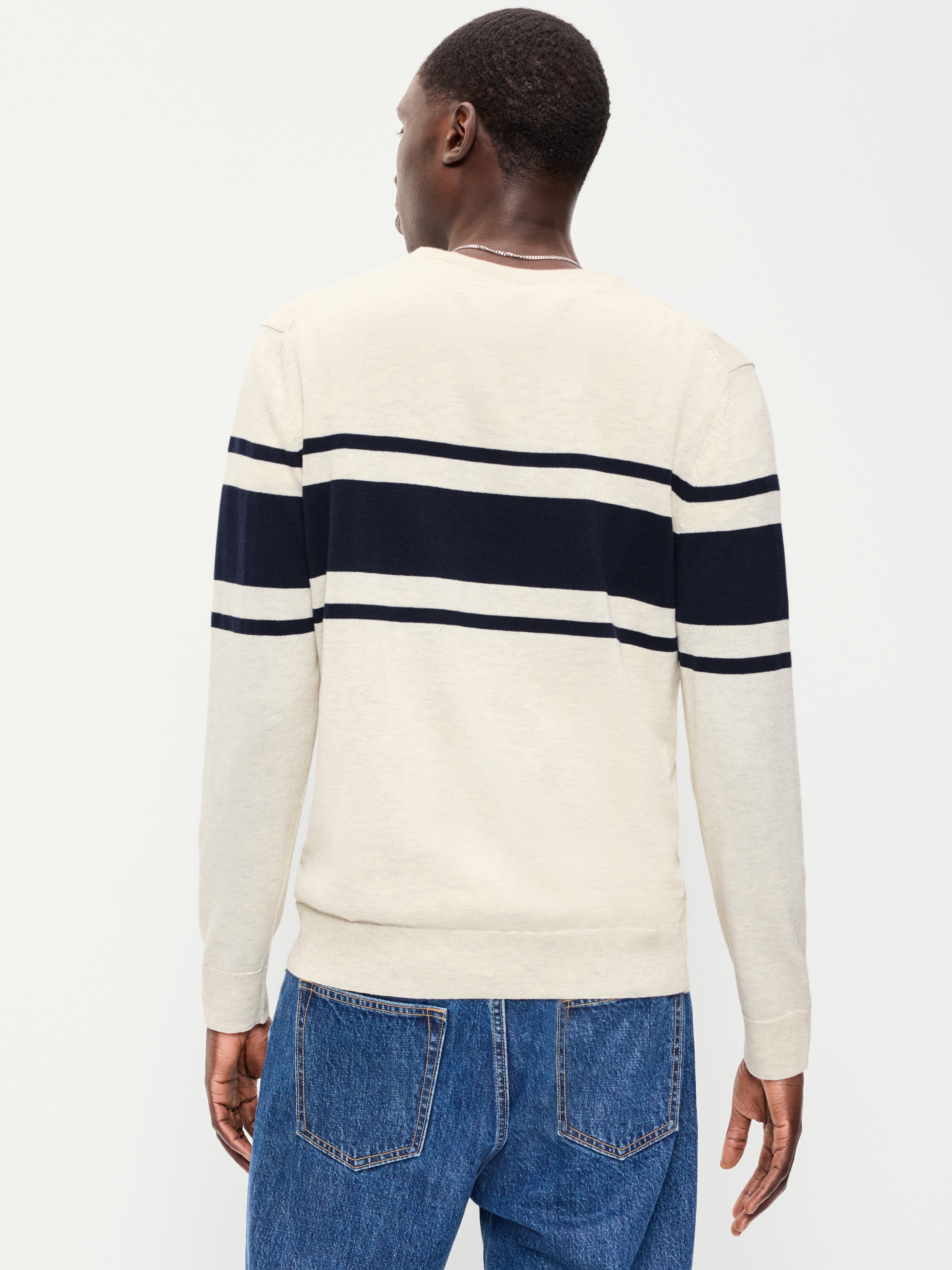 Essential Crew-Neck Sweater - White Heather - 2